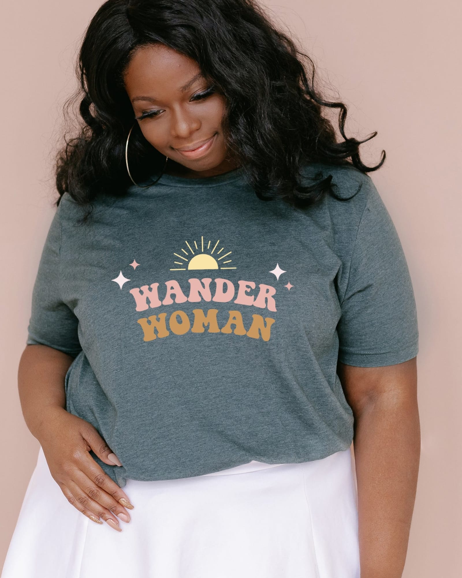 Wander Woman Sun l Short Sleeve Graphic Tee | Forest