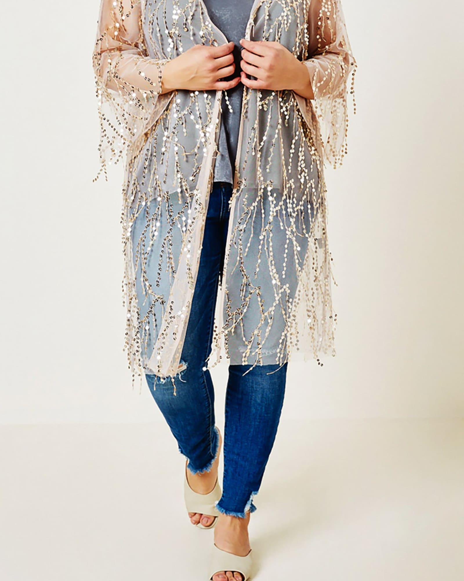 Plus Size Sequin Top For Women