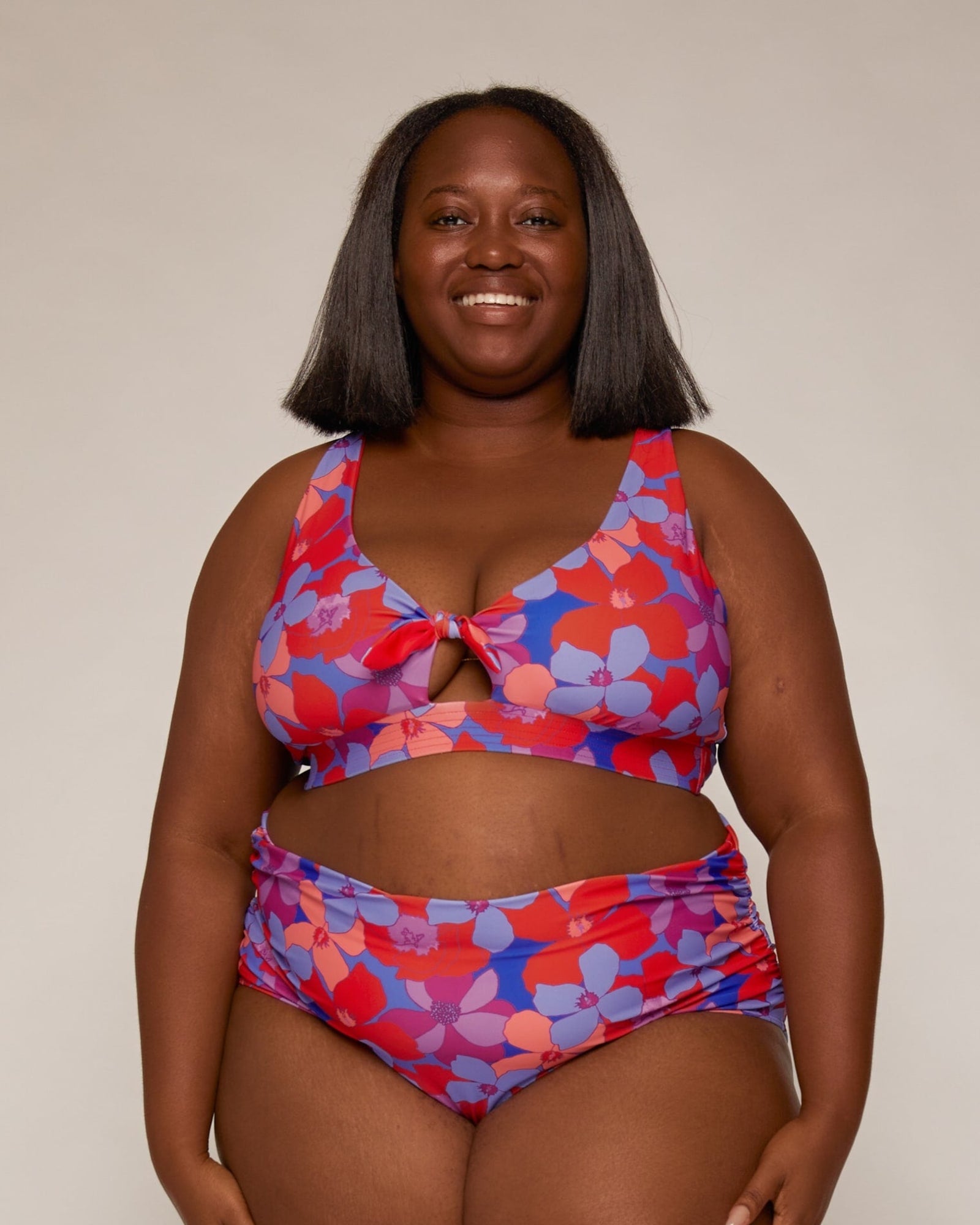 Plus Size Cross-Back Padded Swimsuit