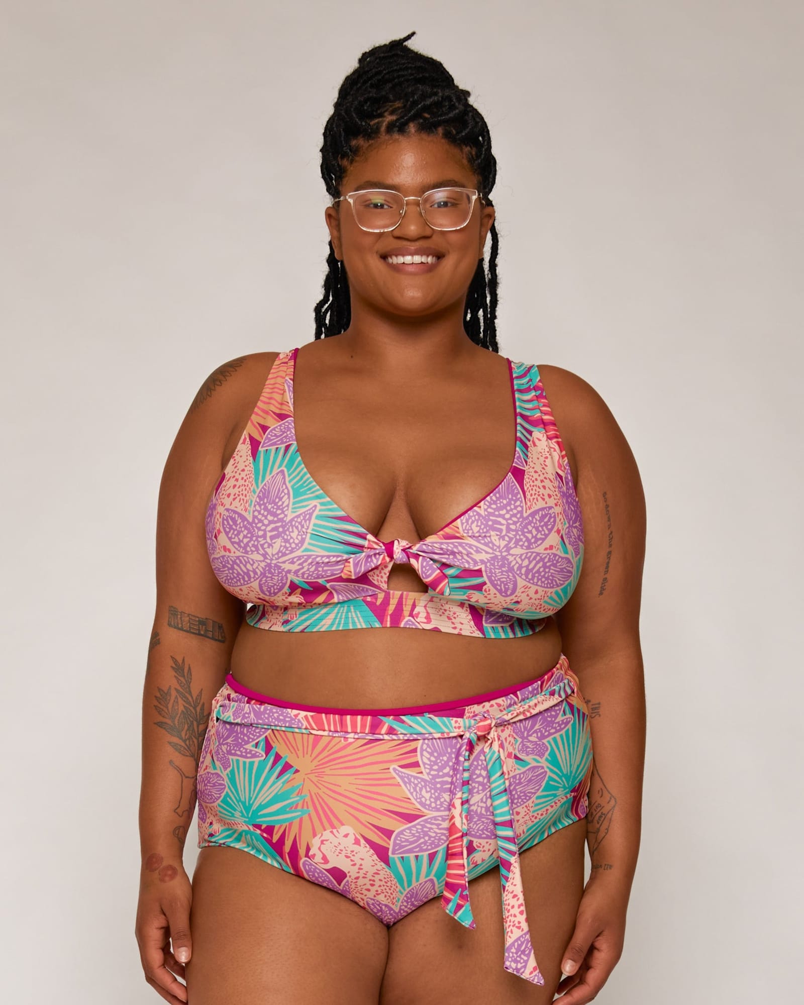 MOLLY Bubble Blue Full Coverage High Rise Bikini Bottom