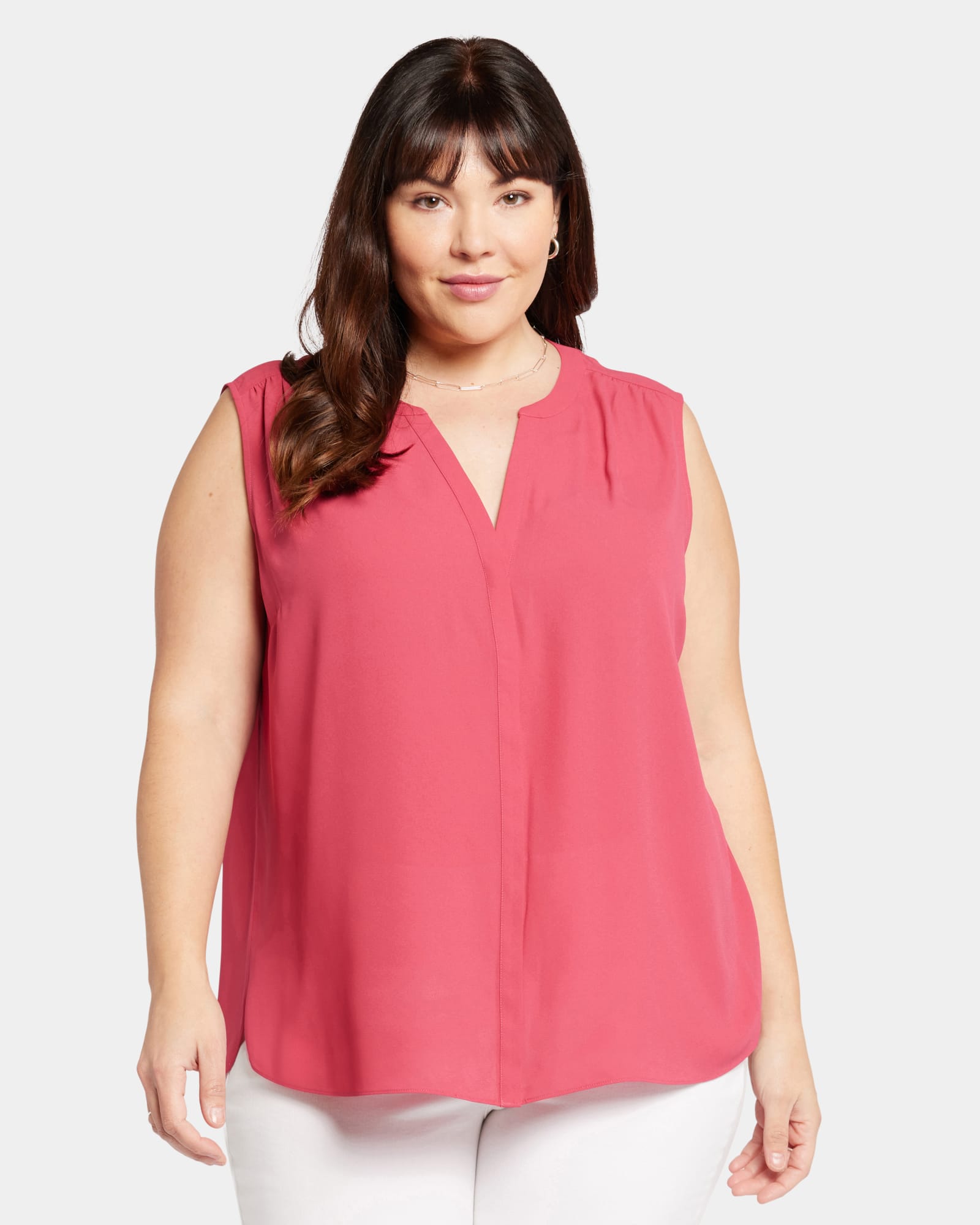 Slimming Pink Sleeveless Tops