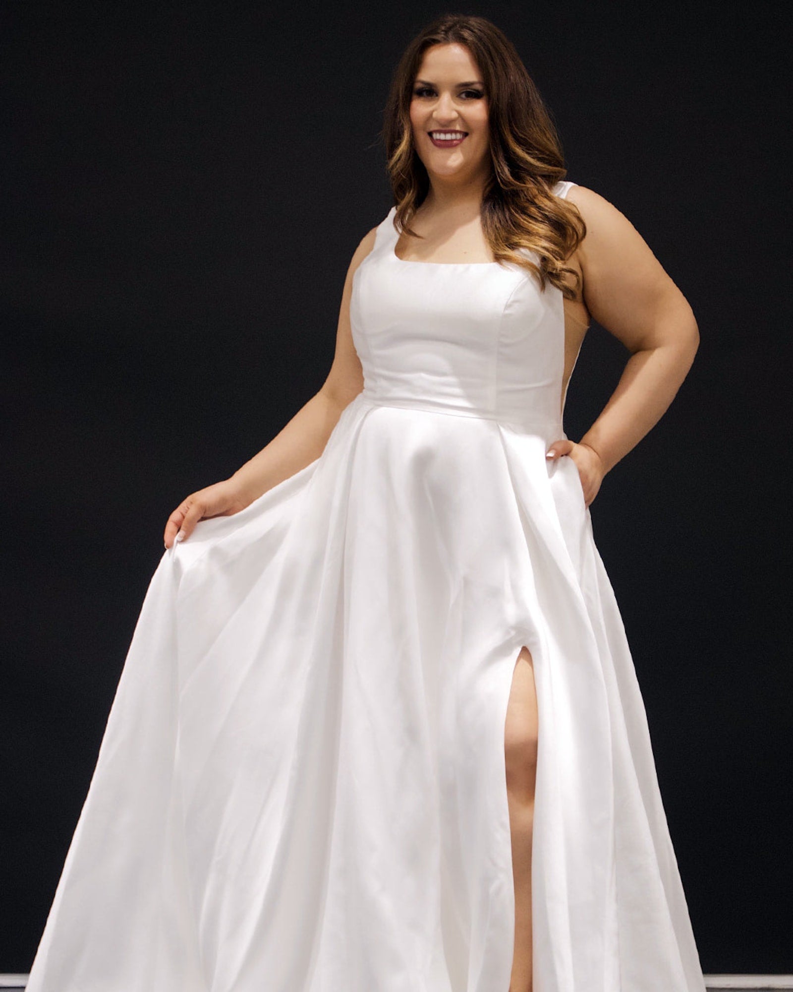 Sexy Slit Plus Size Summer Wedding Dress – daisystyledress