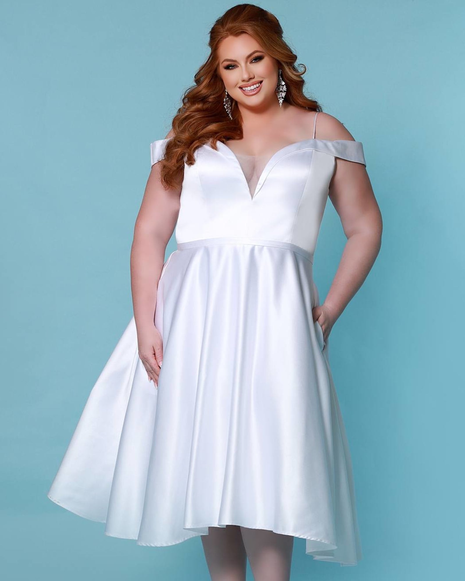 Halter Plus Size Wedding Gown with Tiered Skirt – A Practical Wedding