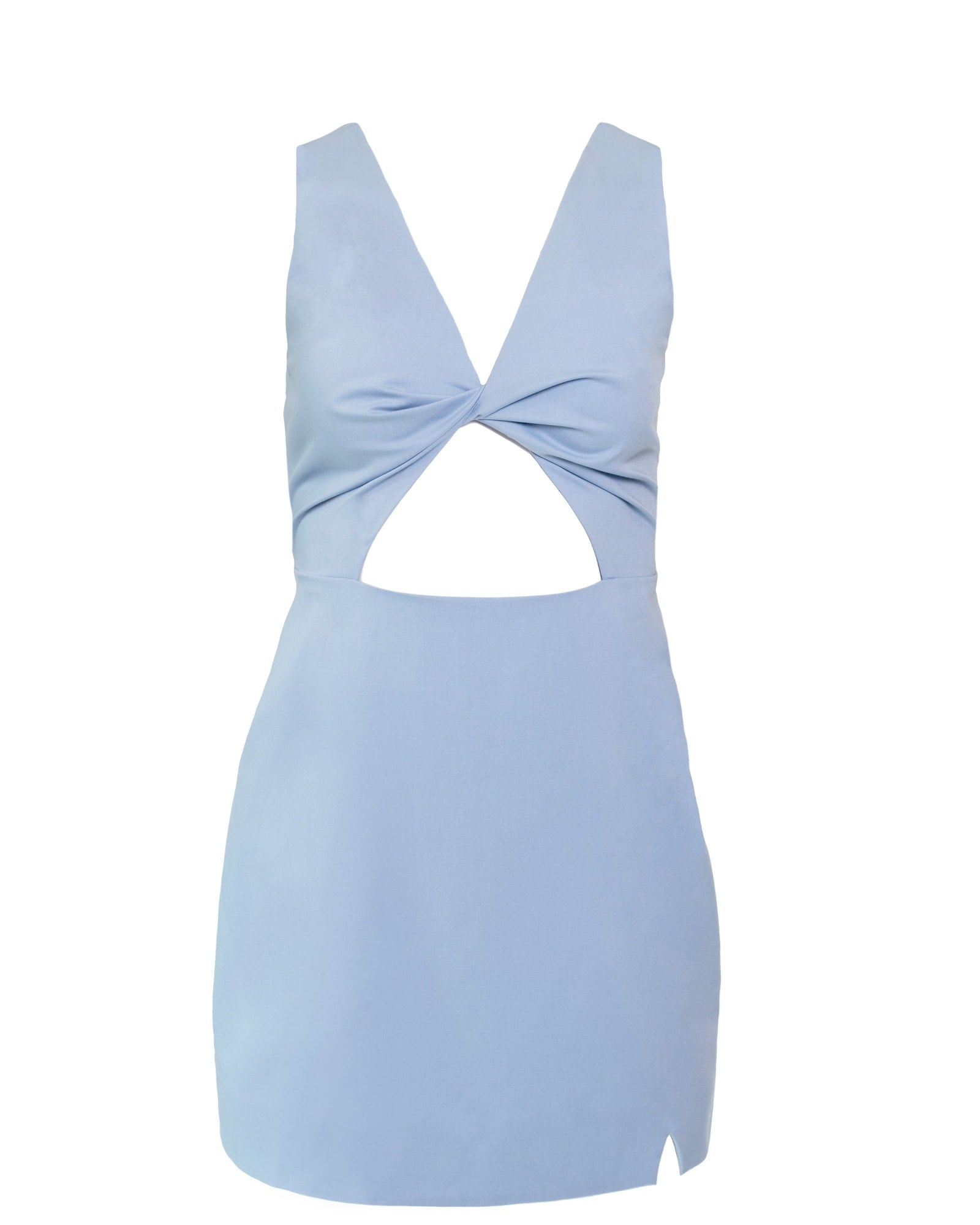 Twist Front Mini Dress | Blue