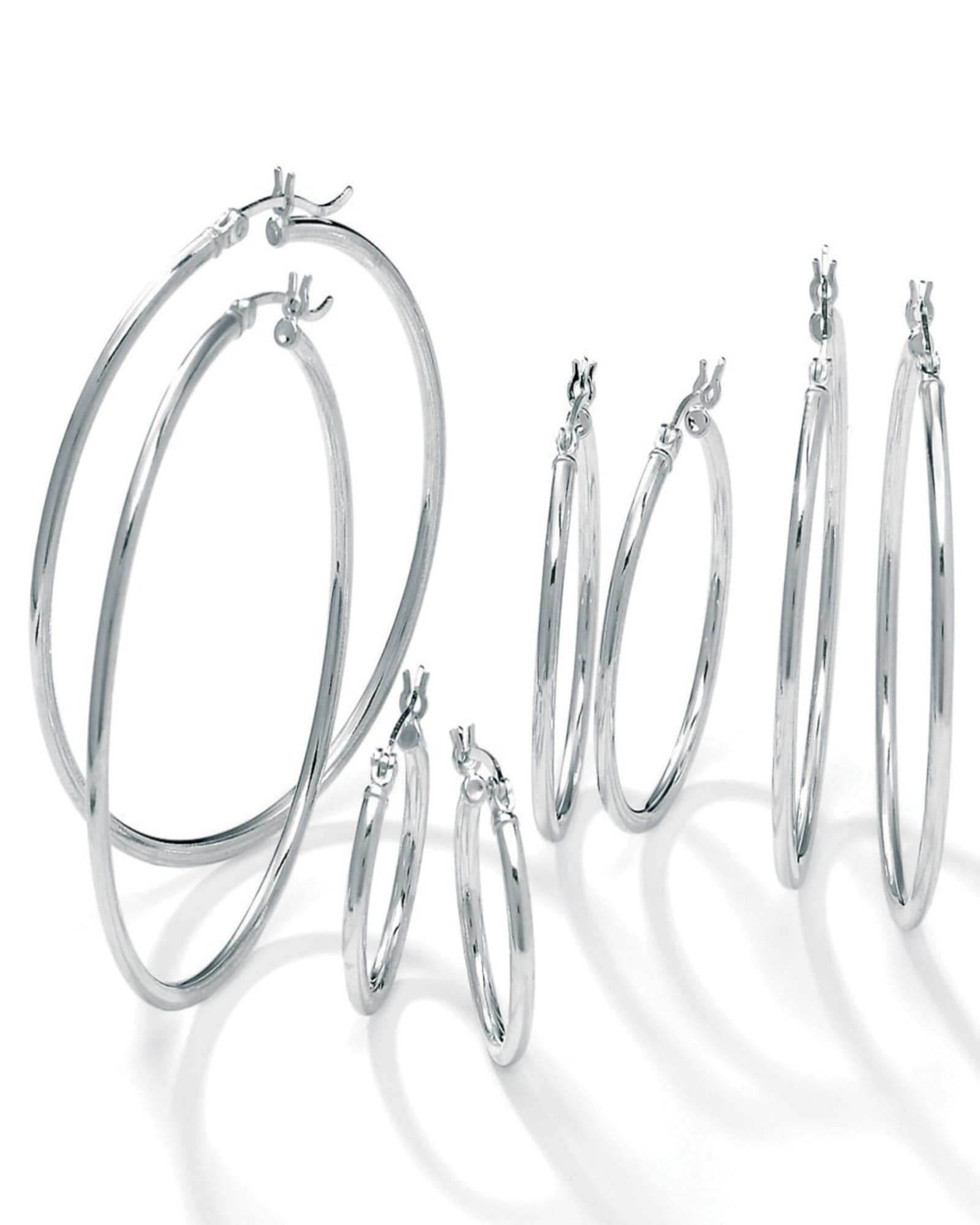 ChicSilver Women's Sterling Silver Hoop Earrings