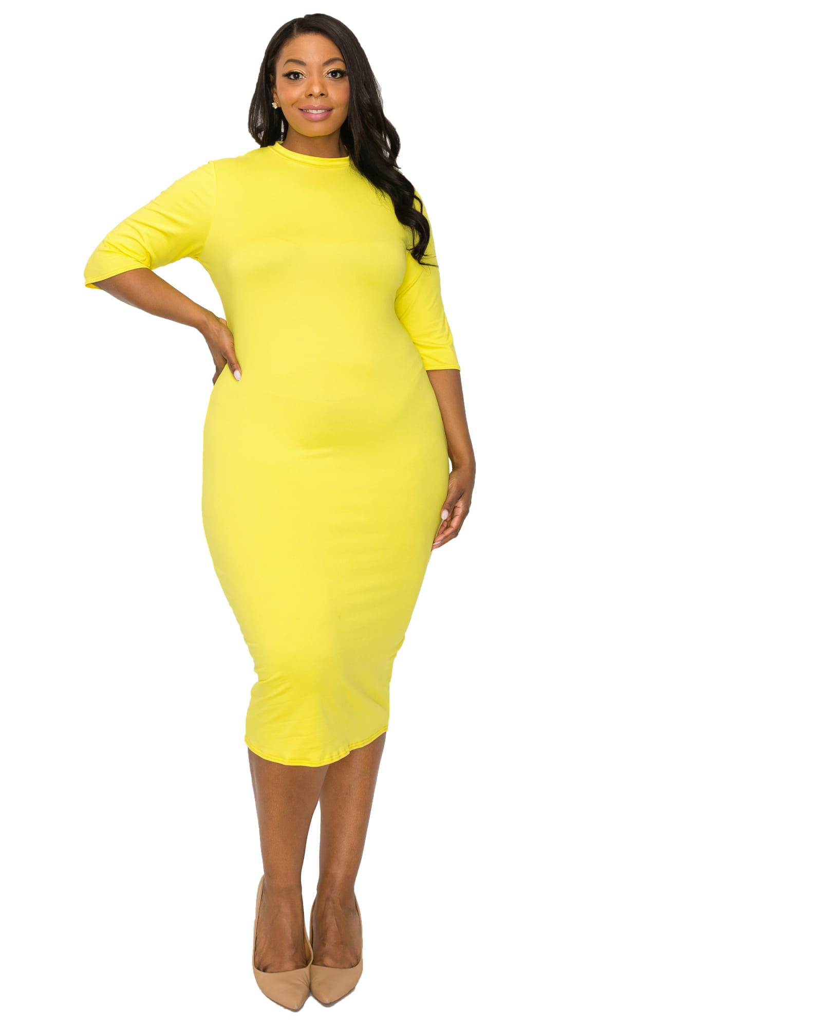 Mona Midi Dress | Yellow