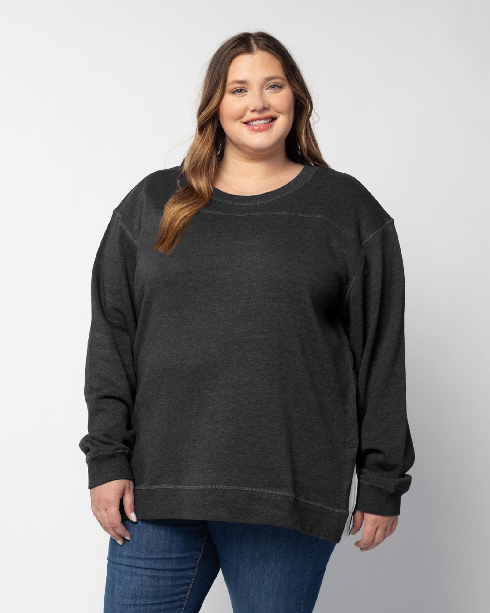 Black Top Plus Size Tops Women's Sweatshirts Tunic Tops to Wear