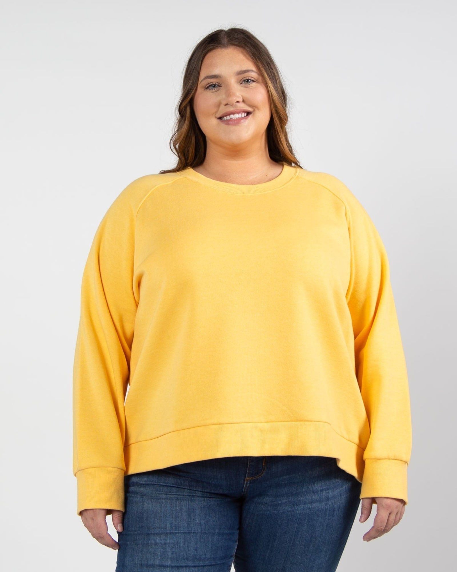 Boxy Raglan Pullover | Gold