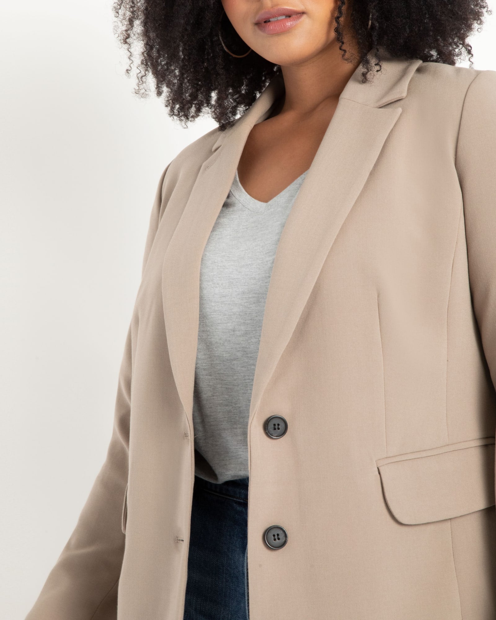 The 365 Suit Long Tailored Blazer | Desert Taupe