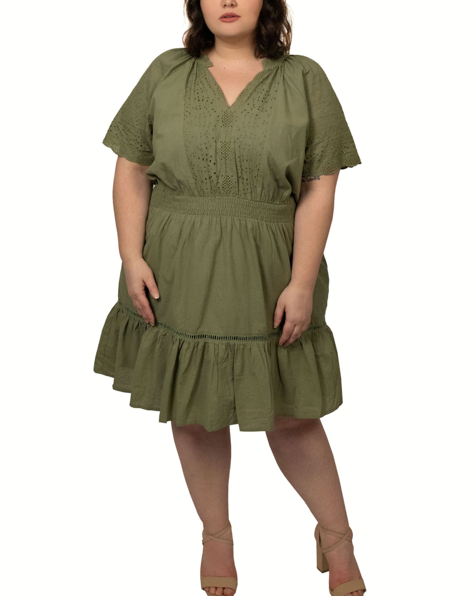 Plus Size Sage Green Dress