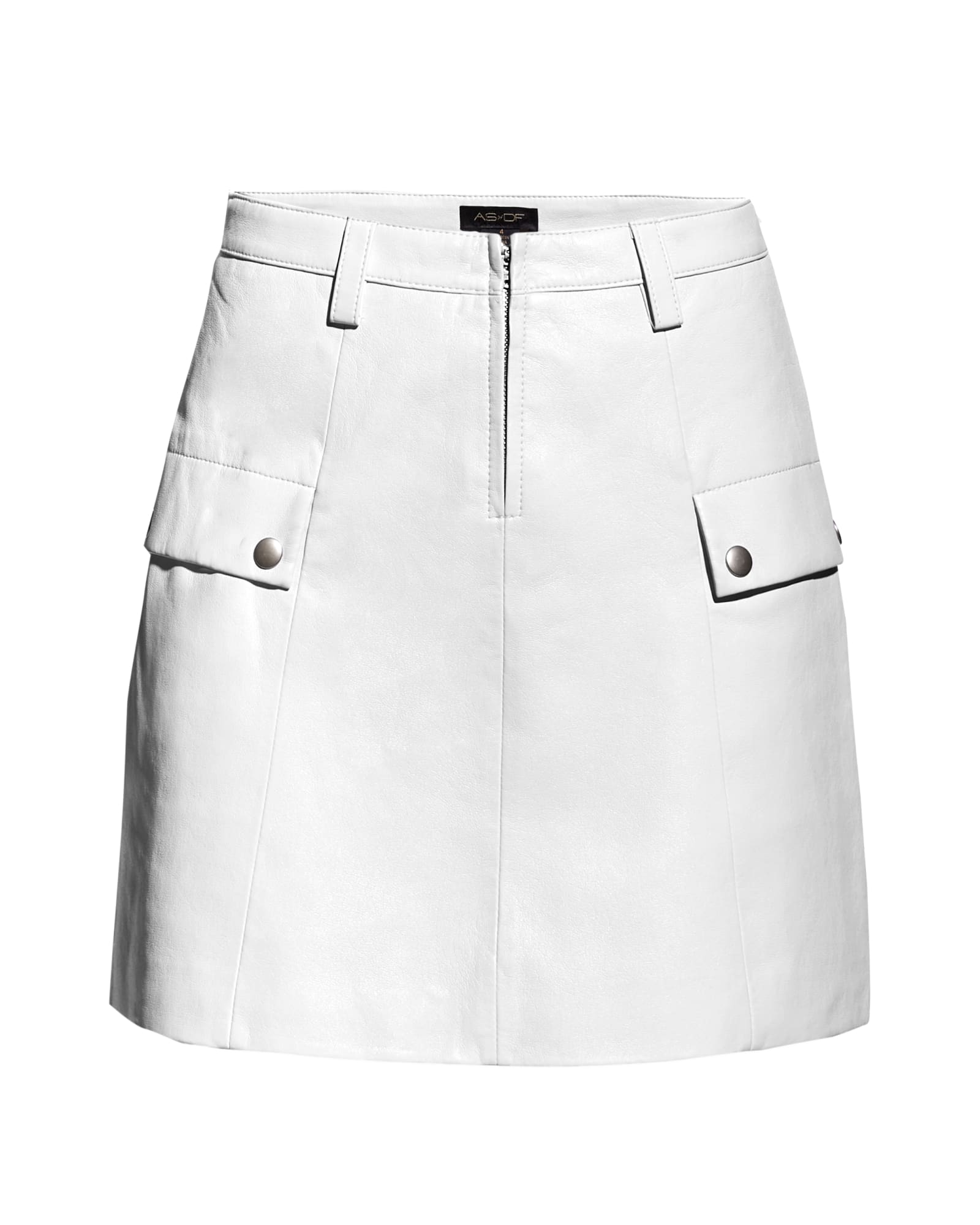 Jameson Recycled Leather Skirt | White