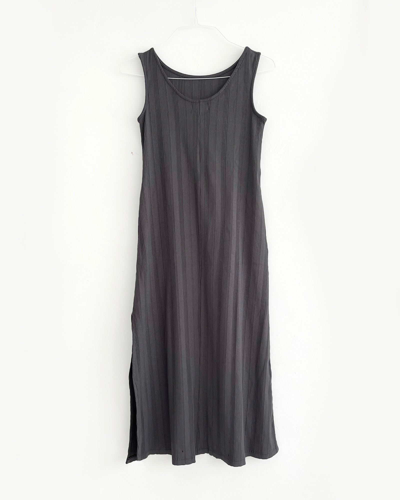 Fortuna Wide Rib Dress | Zinc Grey