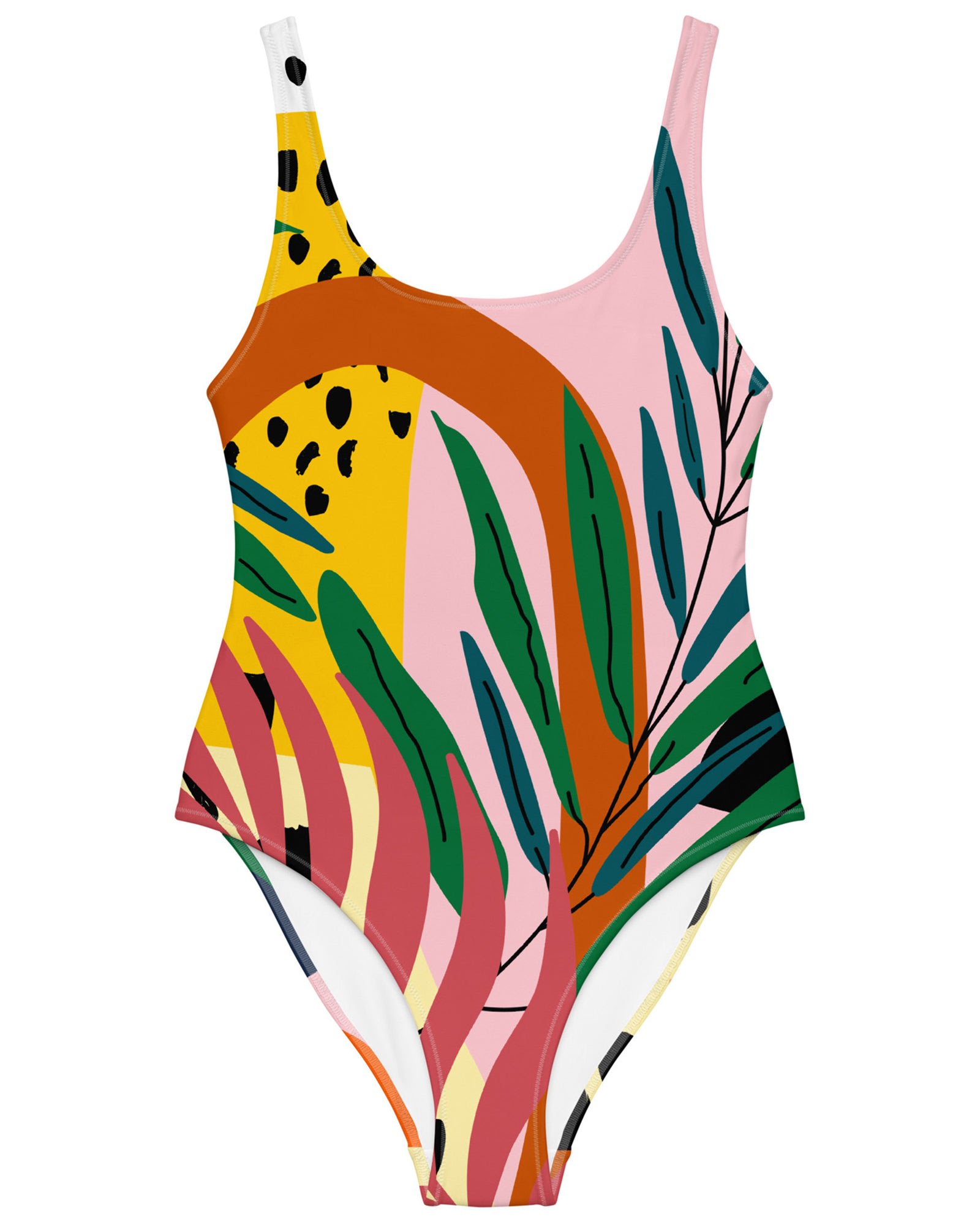 Abstract Botanical One-Piece Swimsuit | Multi