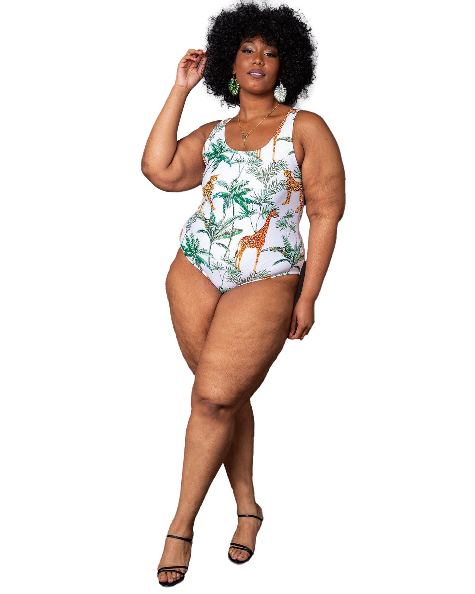 In The Jungle Print One-Piece Swimsuit | White