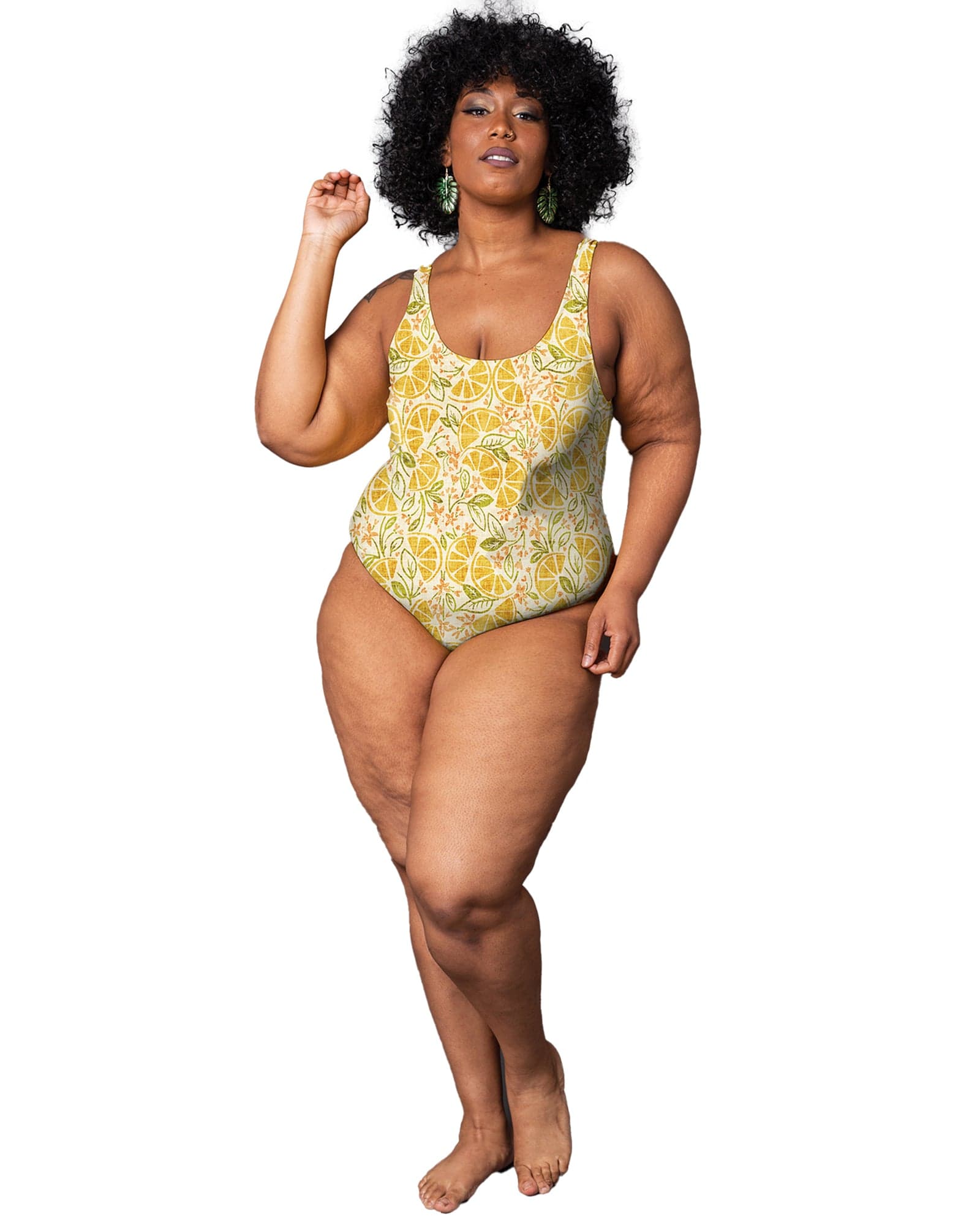 Yellow hot sale orange swimsuit