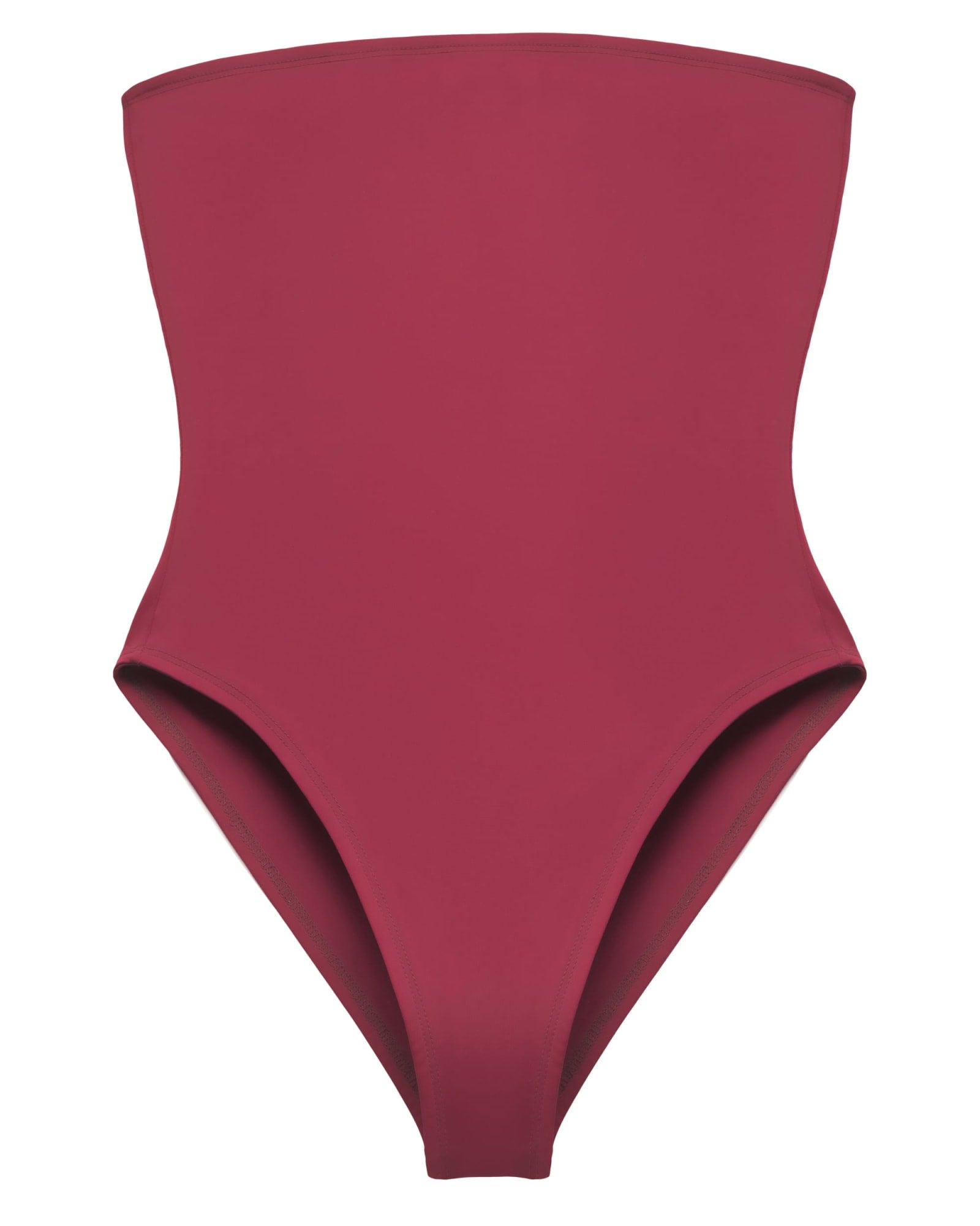 Strapless One-Piece Swimsuit | Burgundy