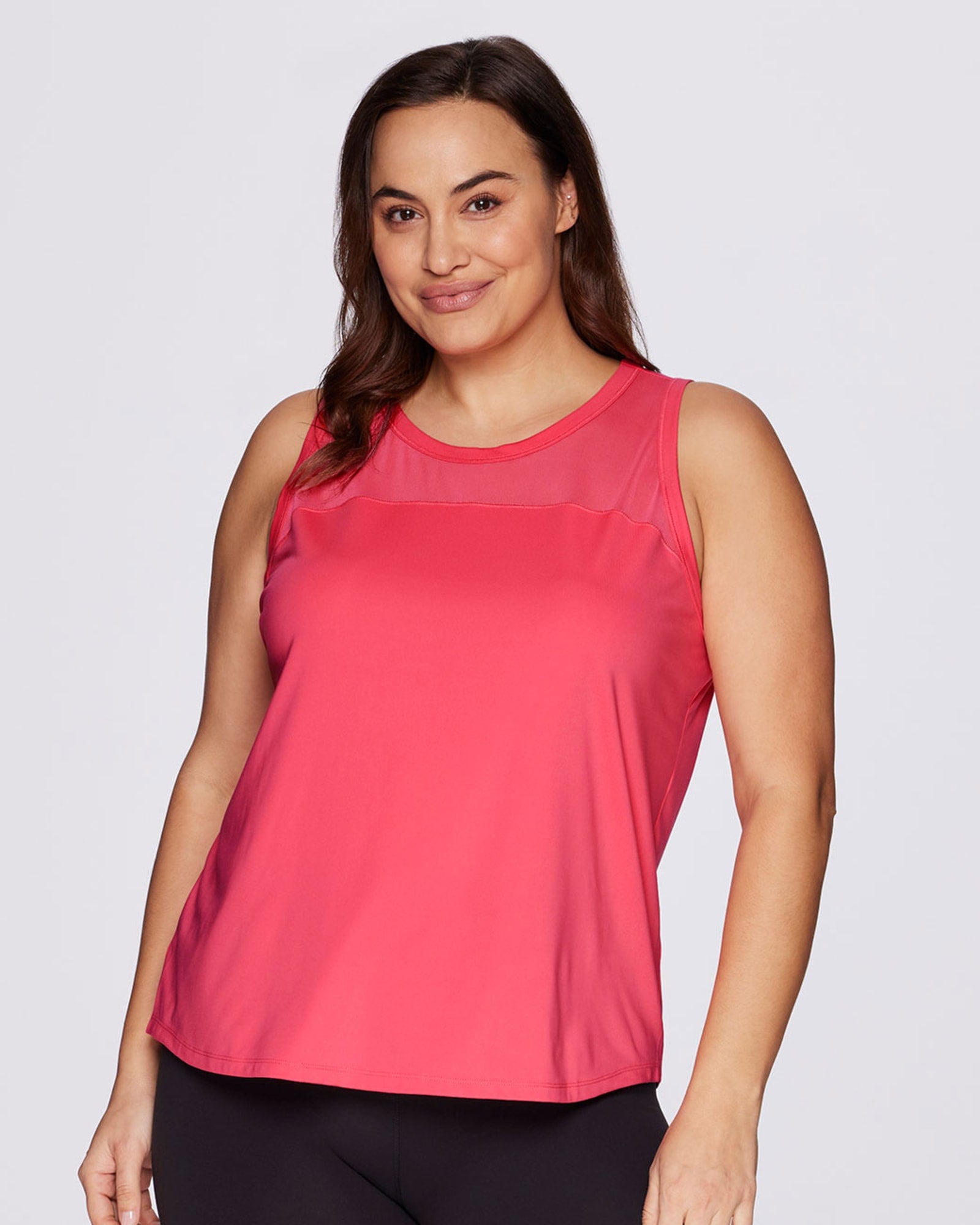 RBX Active Women's Plus Size Mesh Tank Top Breathable Yoga Tank Top for  Women Fashion Tank Top with Mesh Detail Tunic Tank : : Clothing