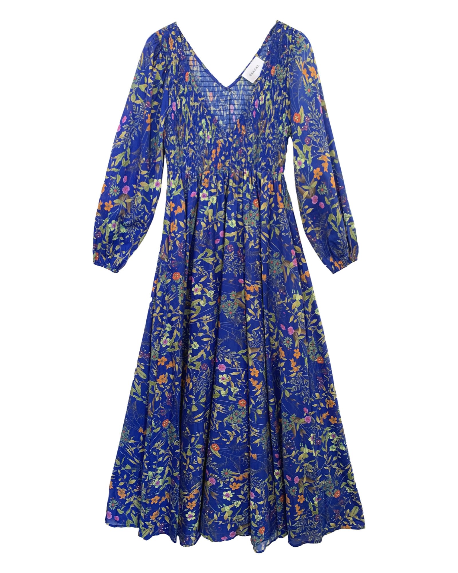 The Joni Cobalt  Floral Maxi Dress | Cobalt Floral