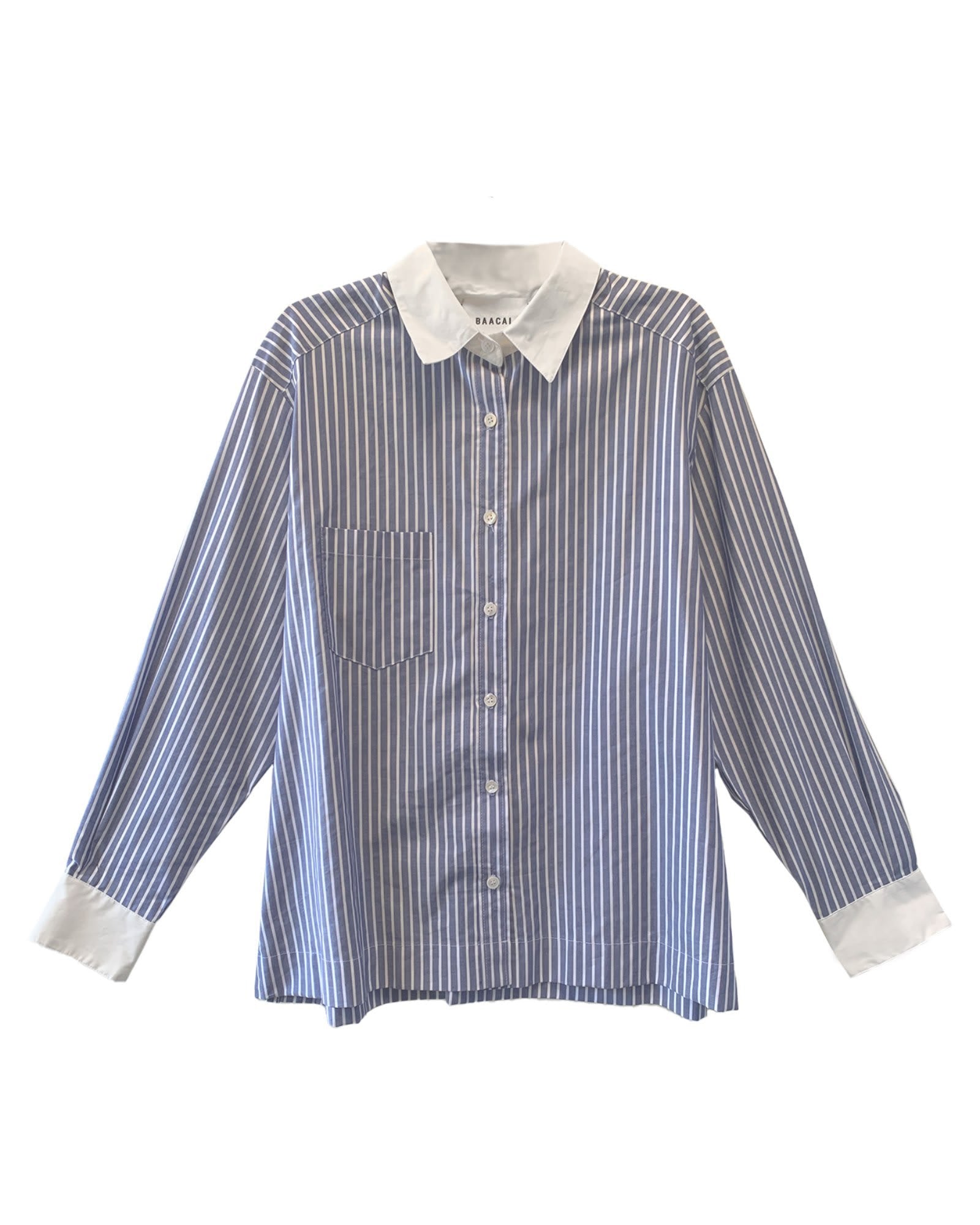Perfect Oversized Stripe Shirt #2 French Blue | Blue & White Striped