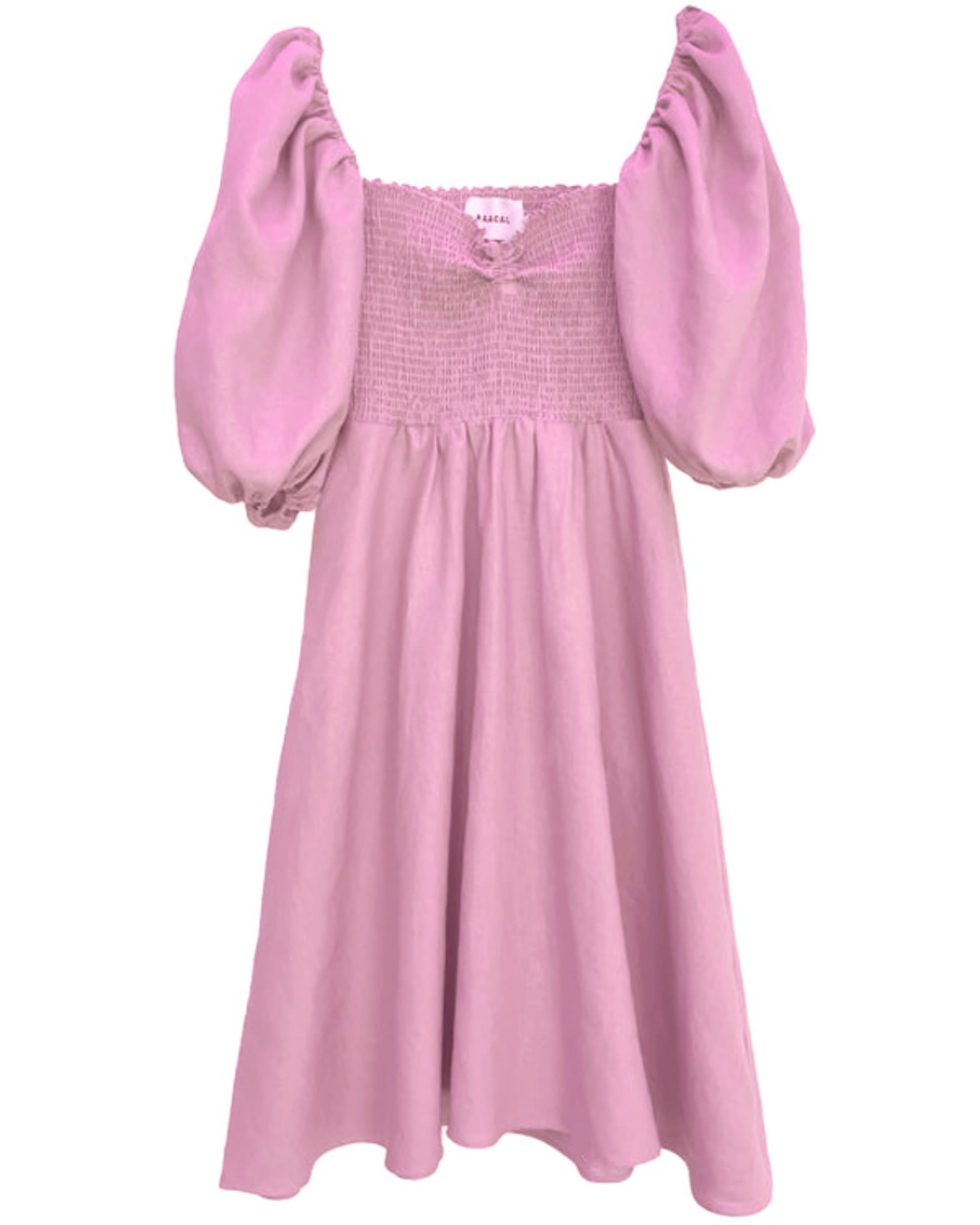 The Colette Linen On or Off the Shoulder Dress in Pink | Spring Pink