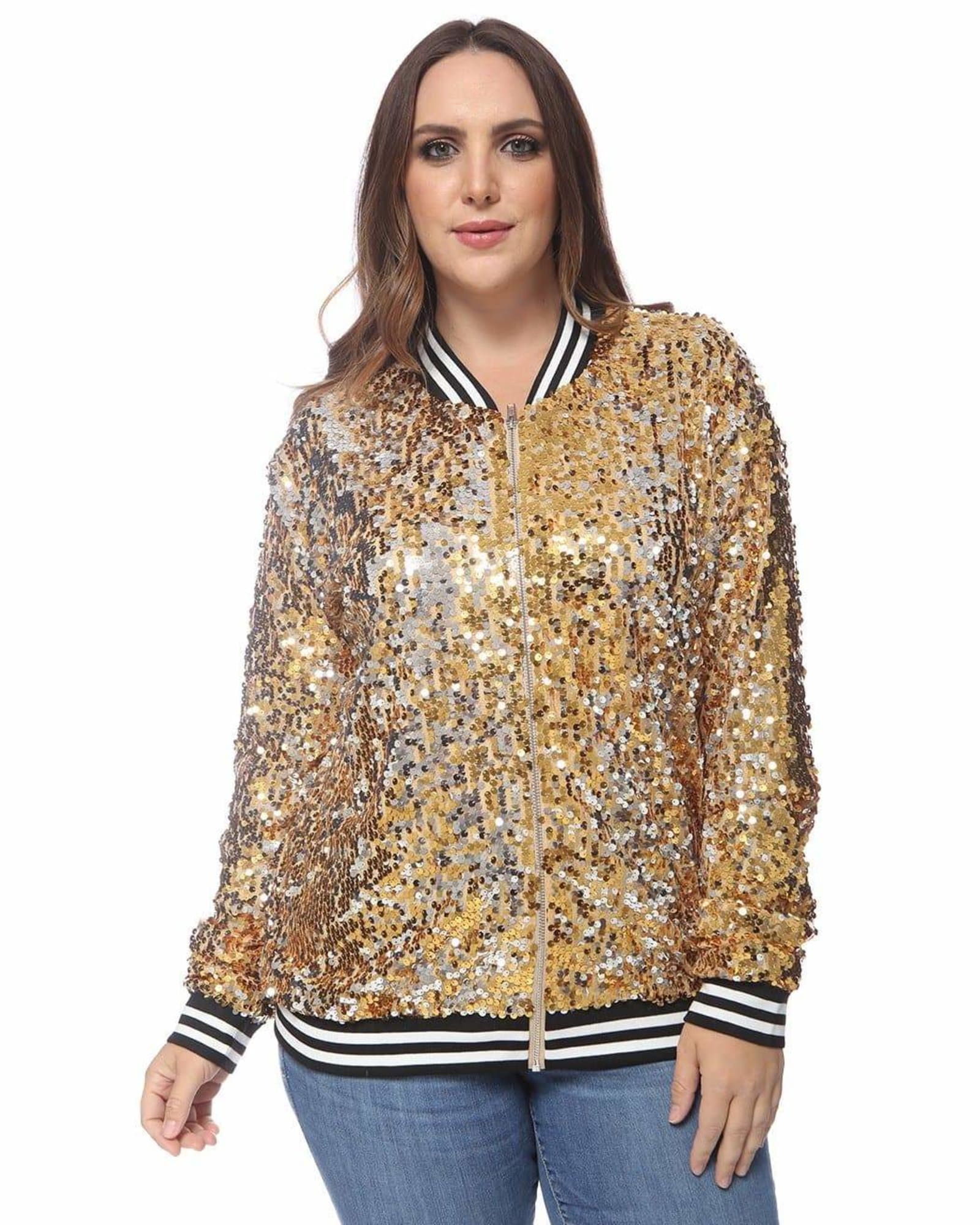 Plus Size Gold Jacket