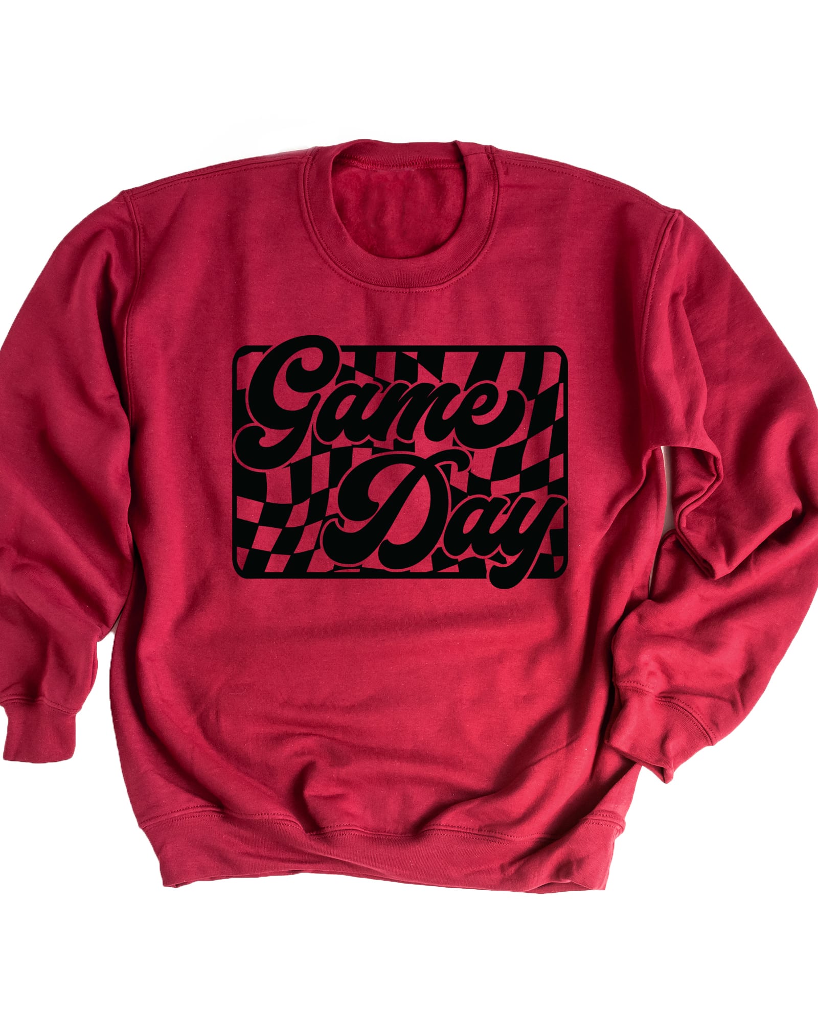 Game Day Checkered Graphic Sweatshirt | Cardinal