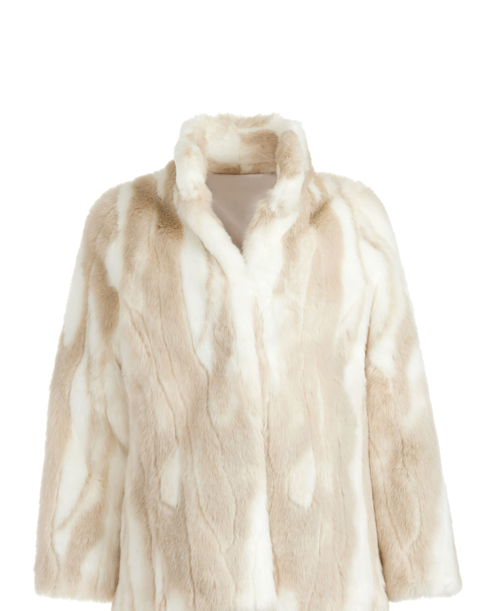 White Faux Fur Snow Stopper Knee-Length Coat - Fabulous-Furs