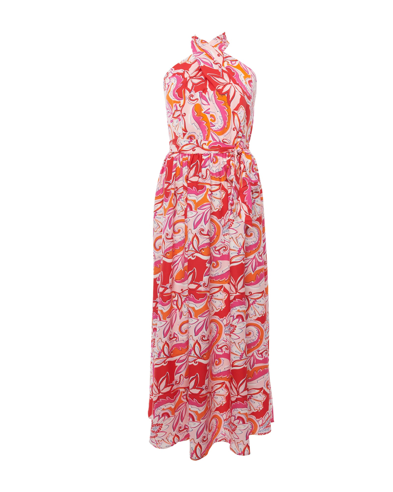 Smak Parlour Pink & Red Floral Budding Romance Maxi Dress | Pink, Red, Floral