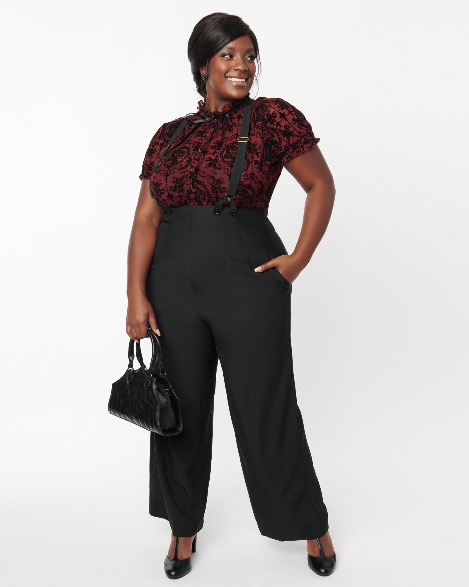 Plus Size Satin Palazzo Pant