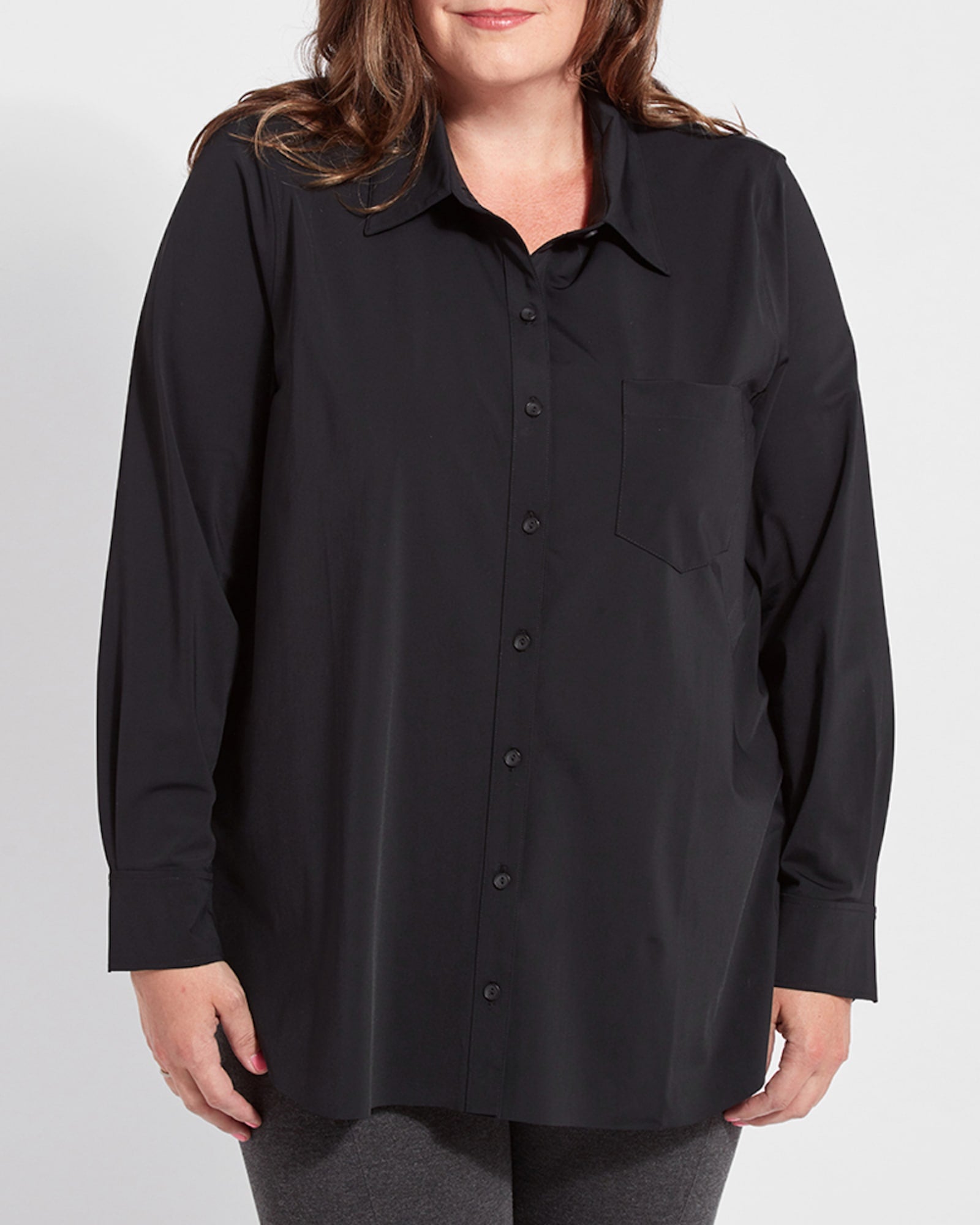 Calvin Klein RELAXED TUNIC SHIRT - Button-down blouse - bright