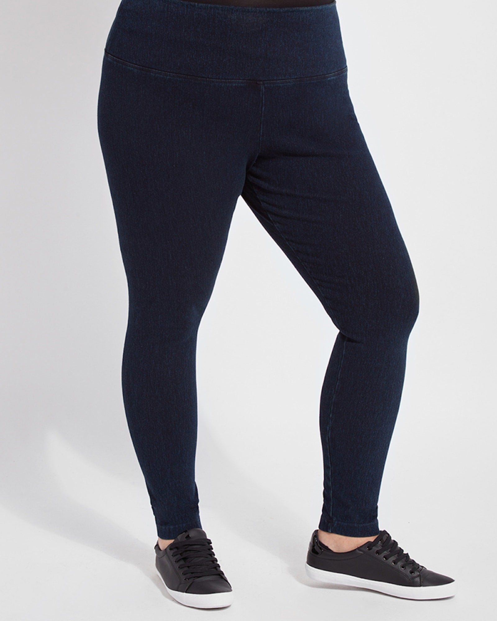 Distressed Bamboo Blend Denim Jeggings