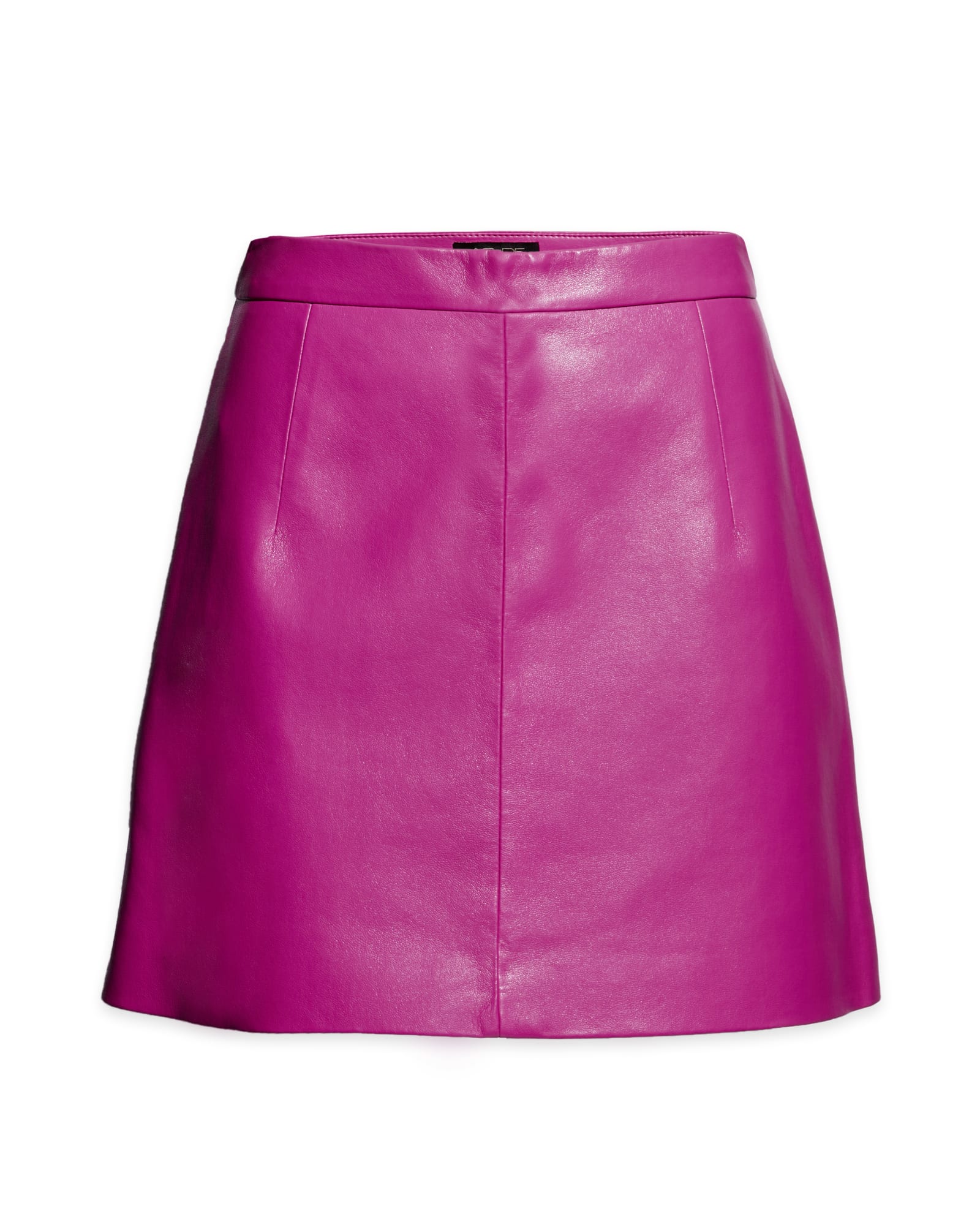 Dallas Recycled Leather Skirt | Raspberry