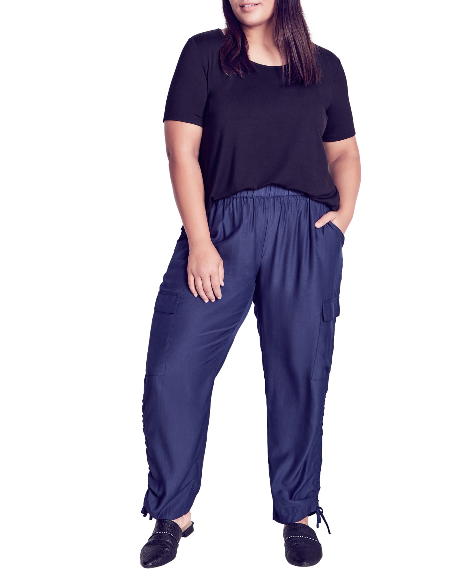 Shiloh Ruched Pant | Navy