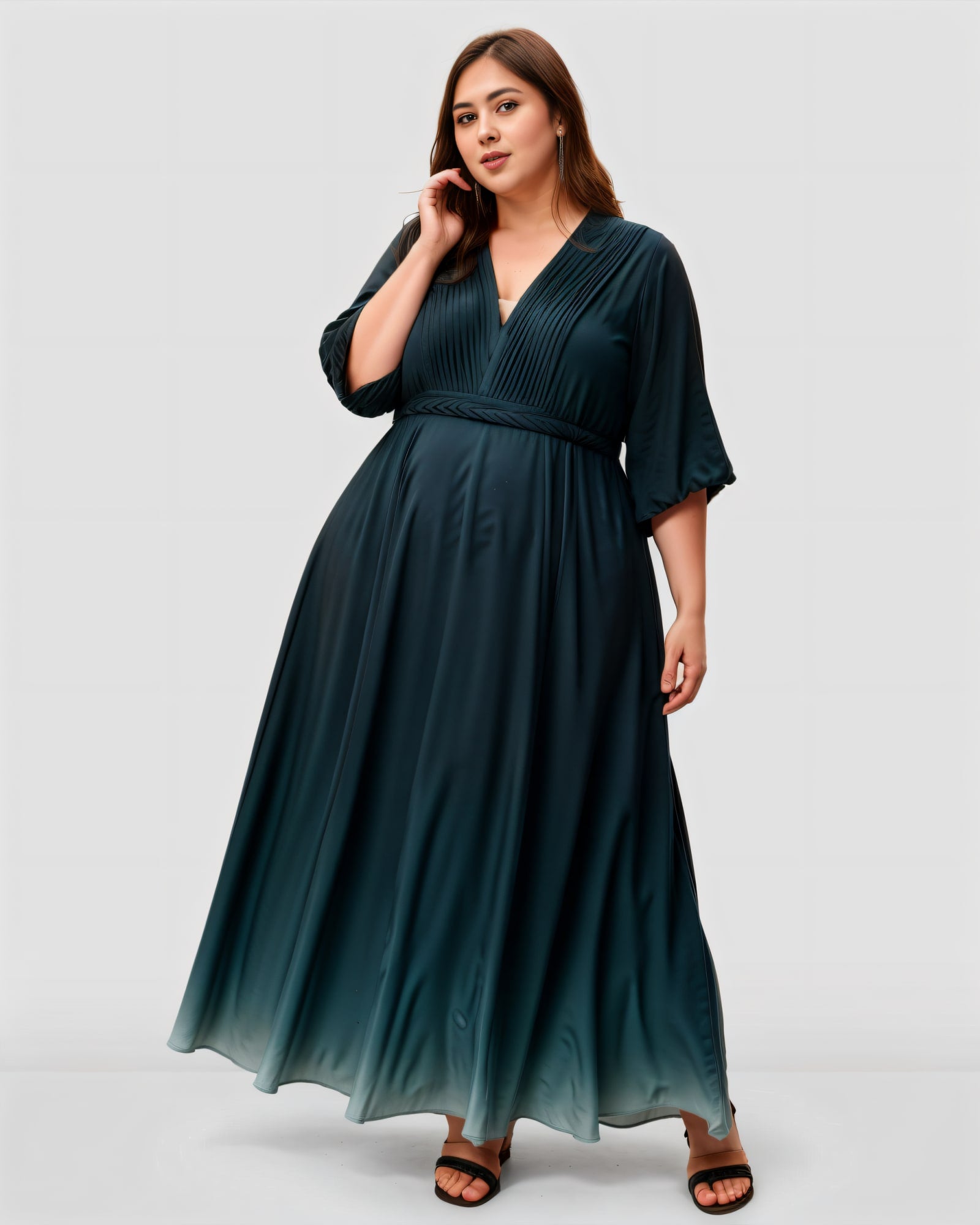 CITY CHIC | Women's Plus Size Sassy V Dress - emerald - 12 Plus