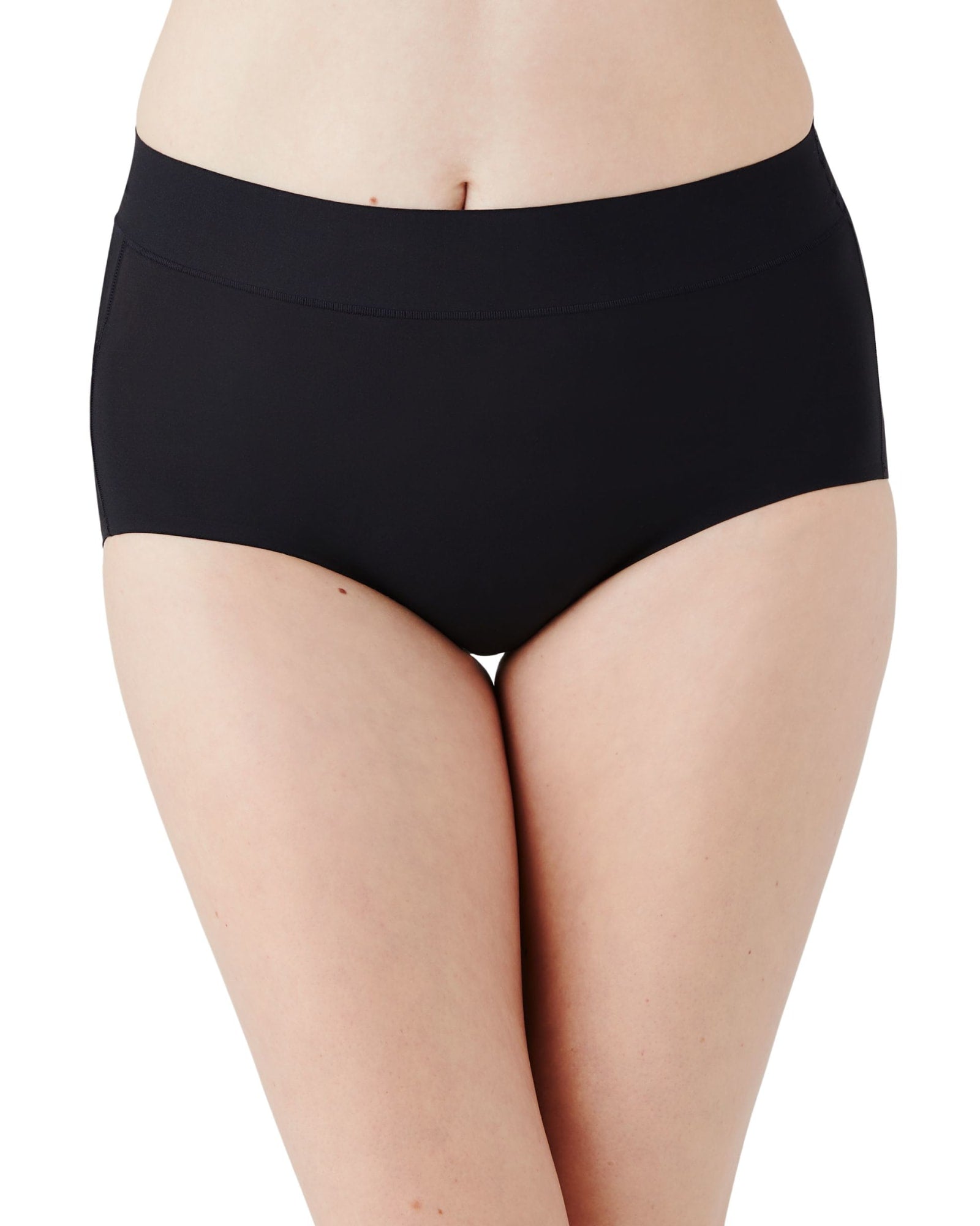 EBY + Seamless Sheer Highwaisted High Cut Underwear in Black