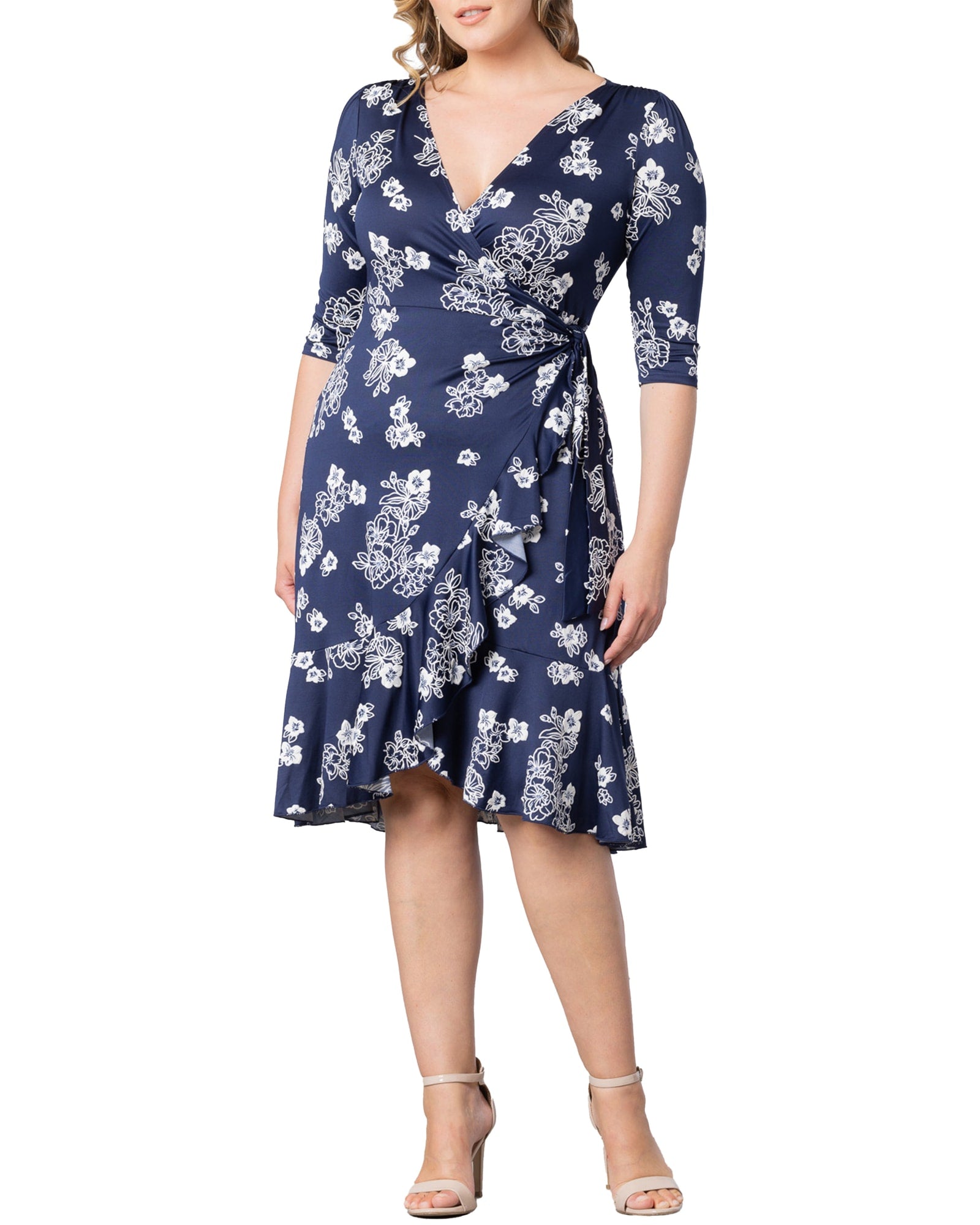 Flirty Flounce Wrap Dress | HEAVENLY BLOOMS