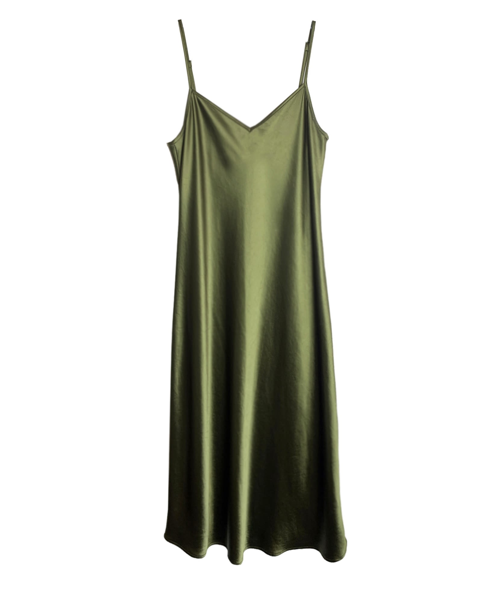 The Cabaret - Bias Slip Dress in Olive | Olive