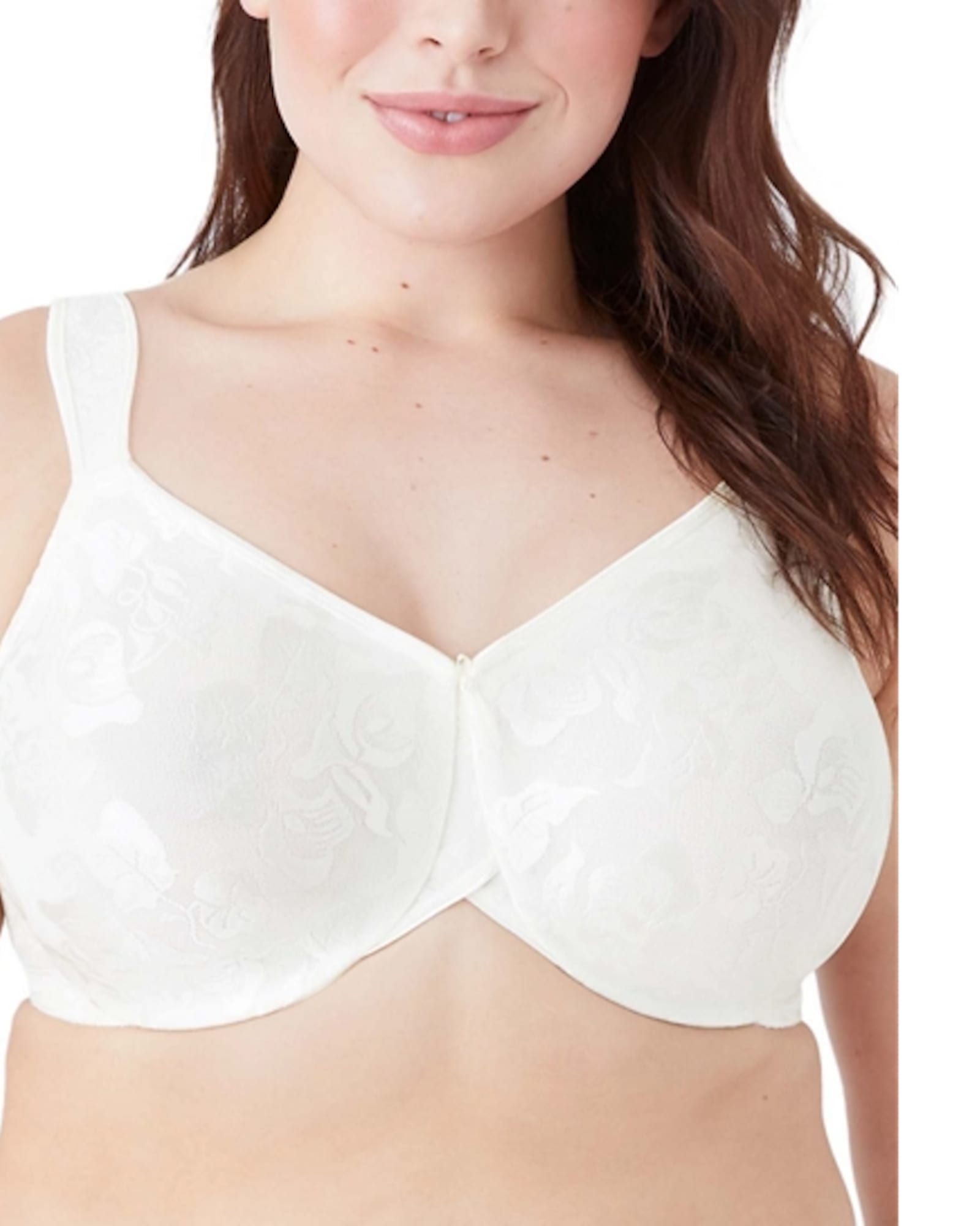 Fashion Women's Smooth Jacquard Underwire Firm Contour Support