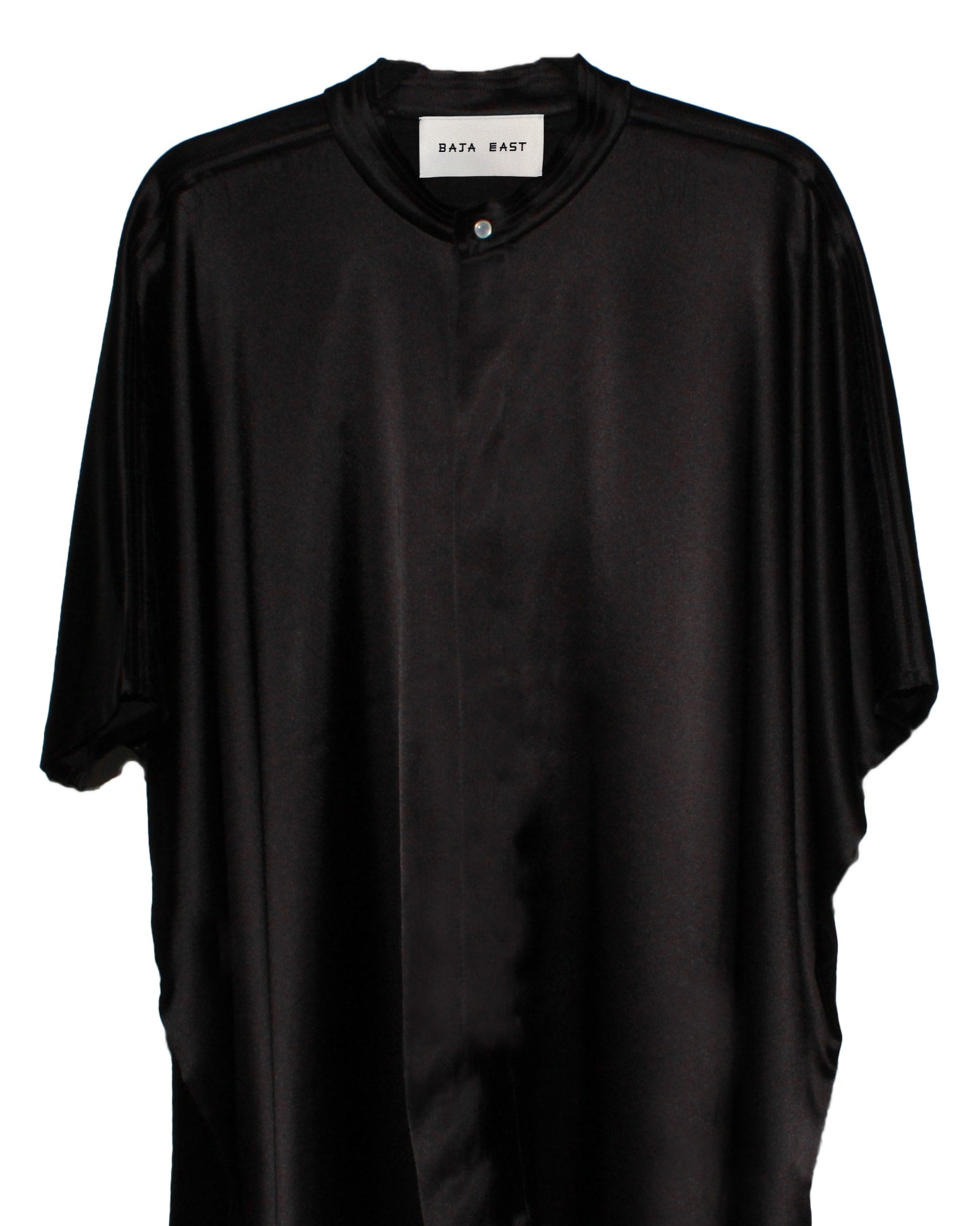 Kaftan Shirt In Black Satin | Black