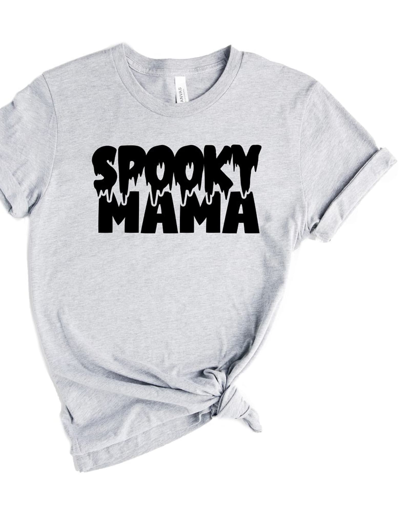 Spooky Mama Short Sleeve Graphic Tee | Heather Grey