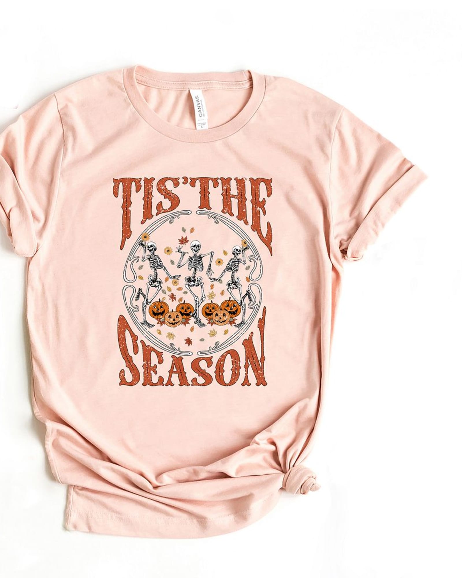 Tis The Season Fall Short Sleeve Graphic Tee | Blush