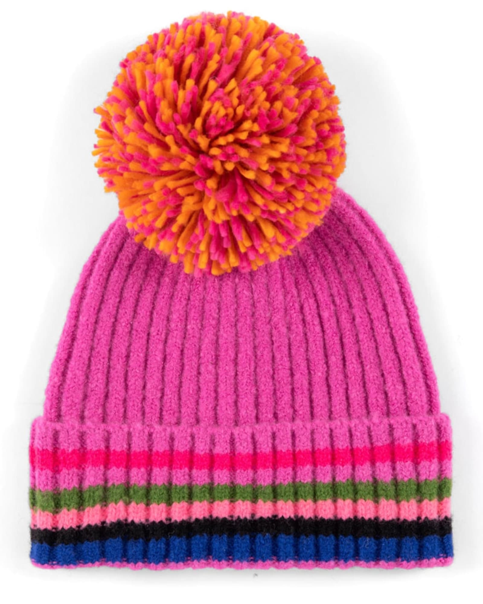 Ronen Knit Pom Pom Beanie | Magenta