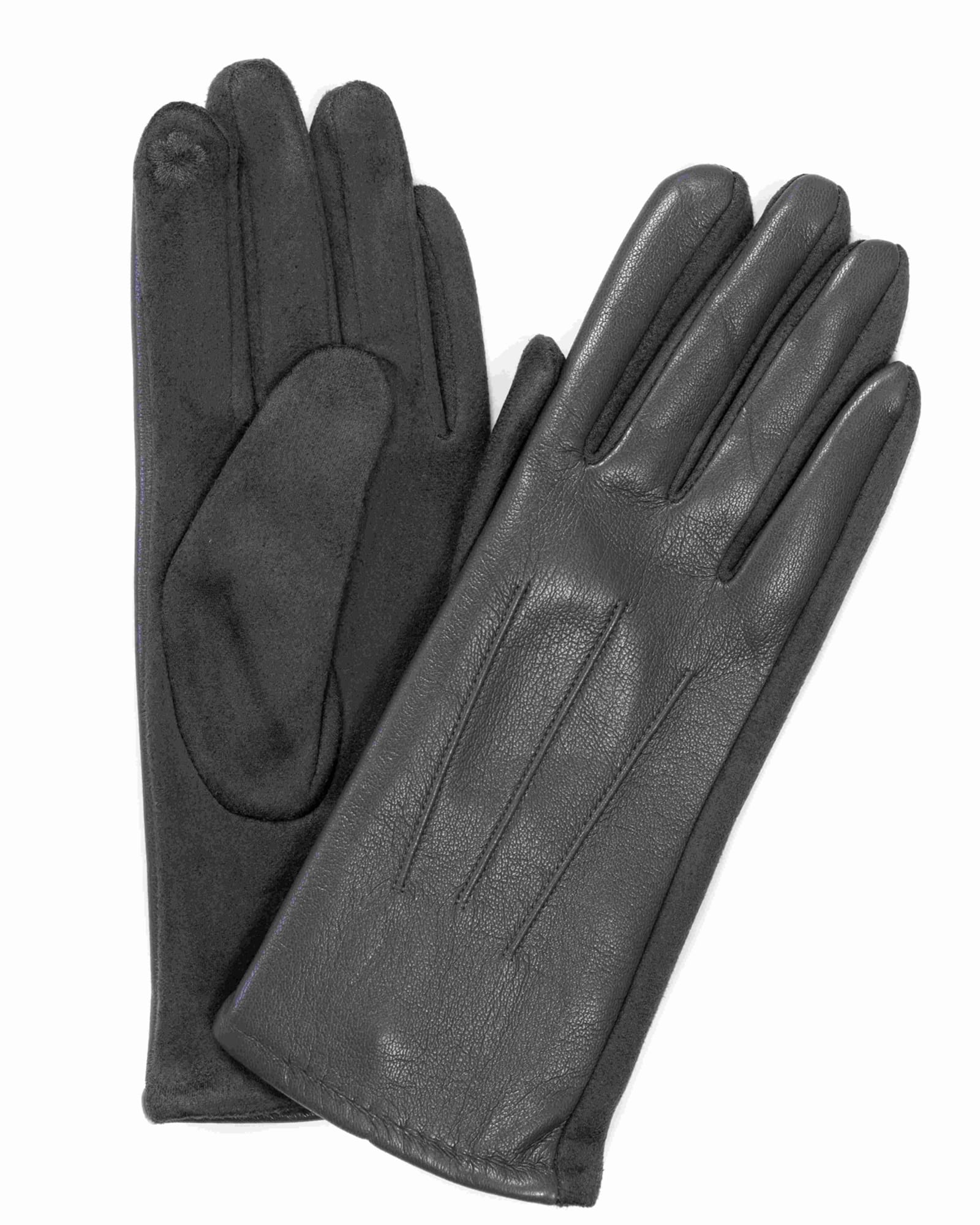 Leatherette Classic Gloves Grey | GREY