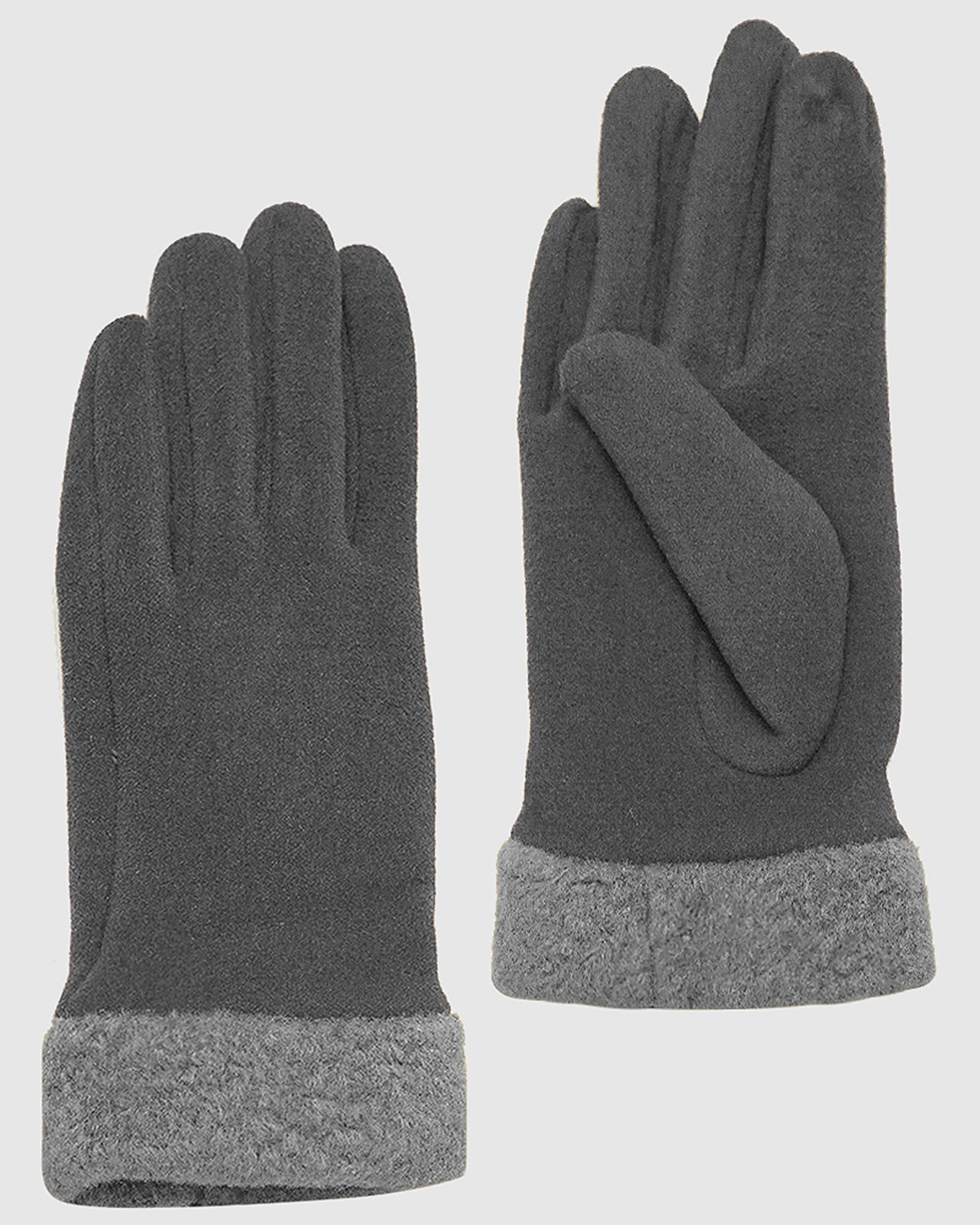 Cozy And Stylish Plush Touch Sensitive Winter Gloves Grey | GREY