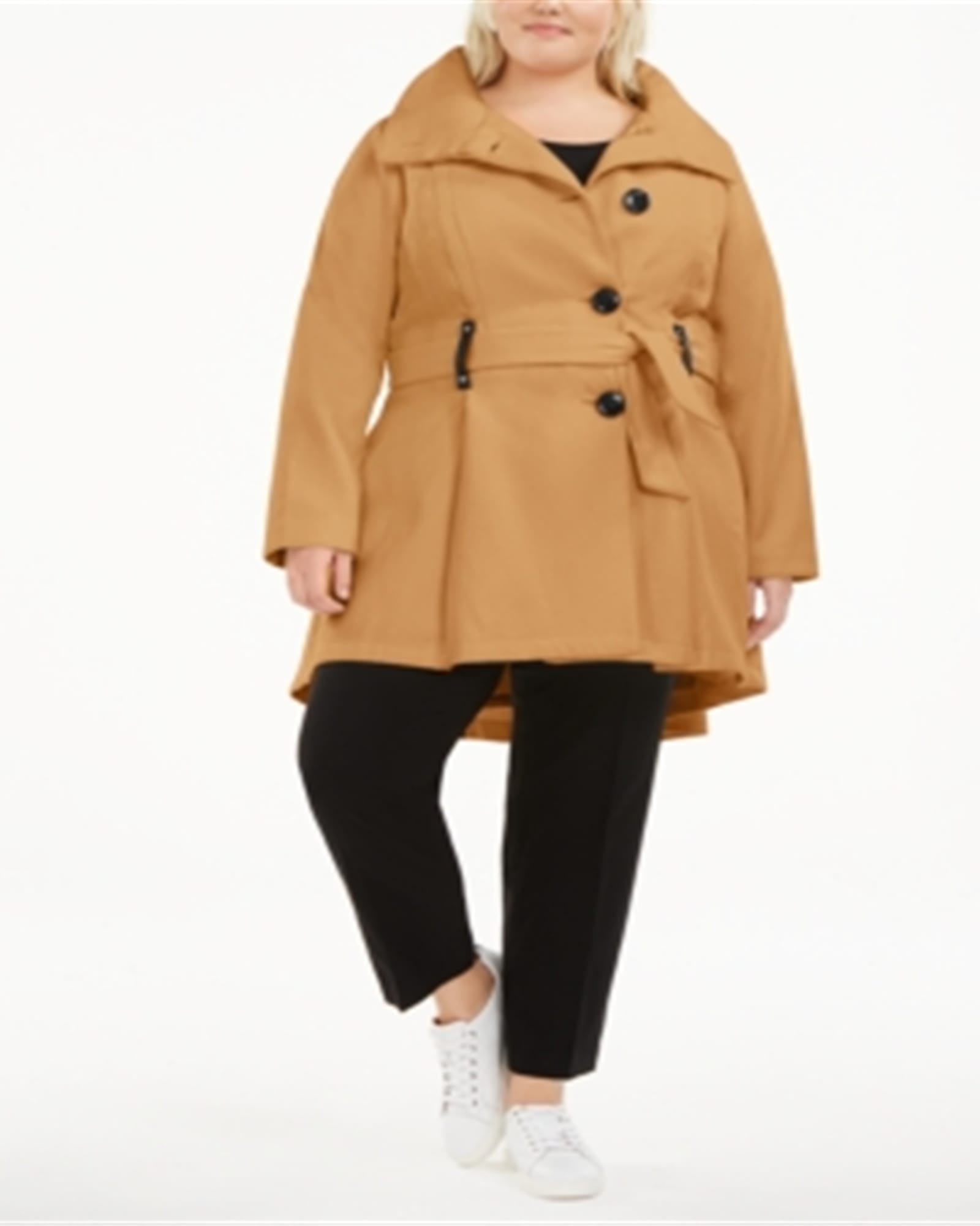 Plus Size Belted Coats