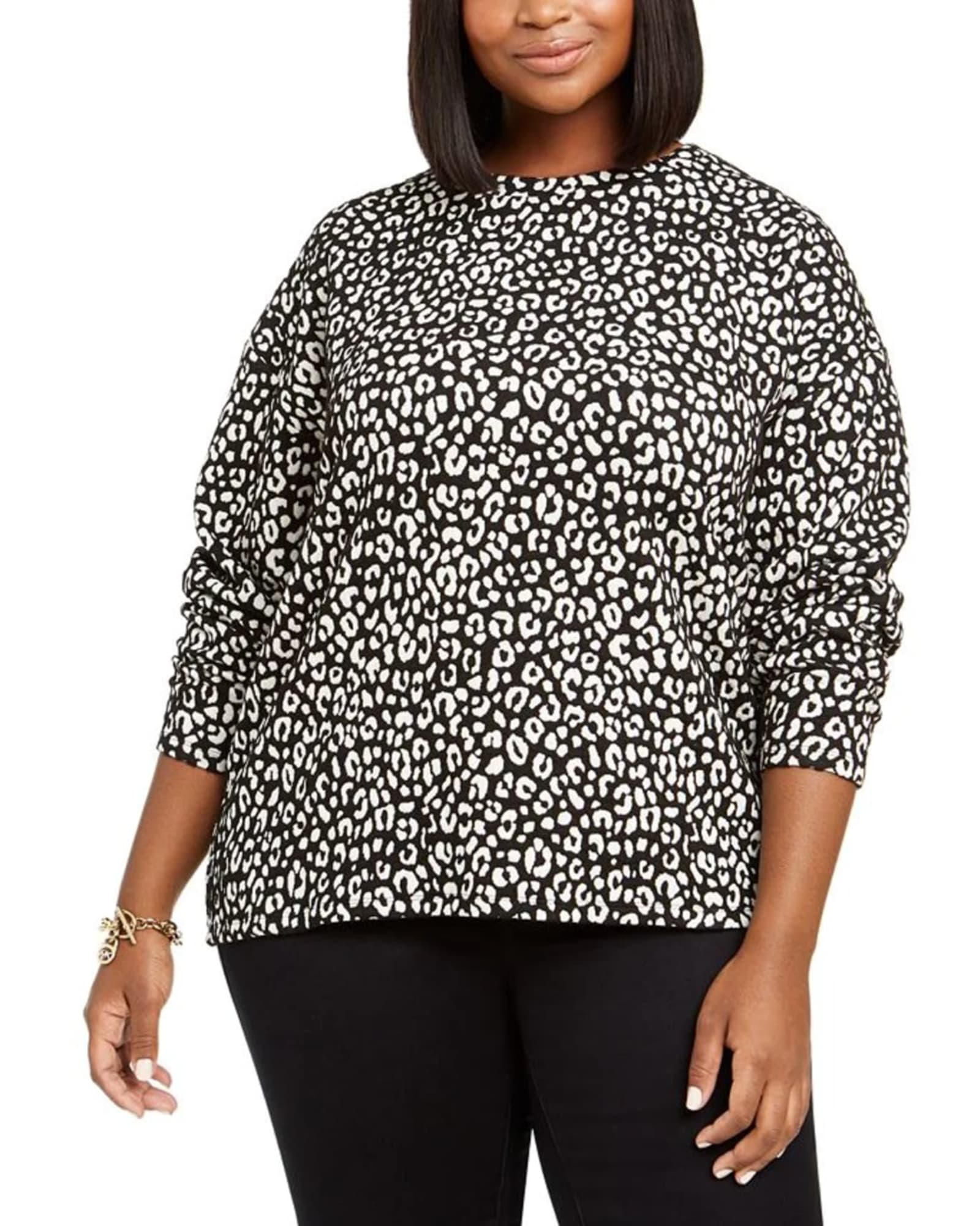 Michael kors deals animal print tops