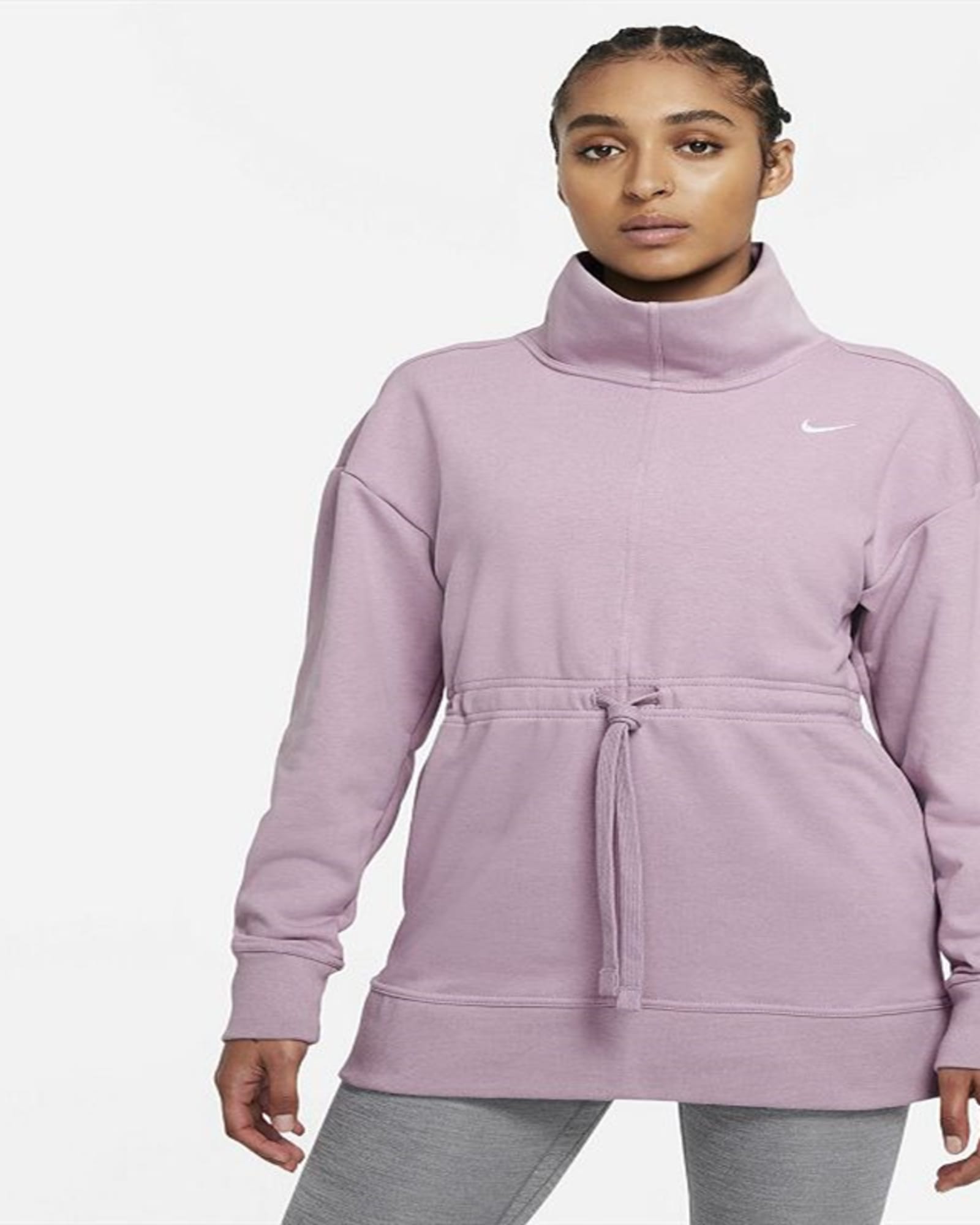 Nike Women's Plus Dri FIT Get Fit Pullover Training Top Purple Size 1X | Purple