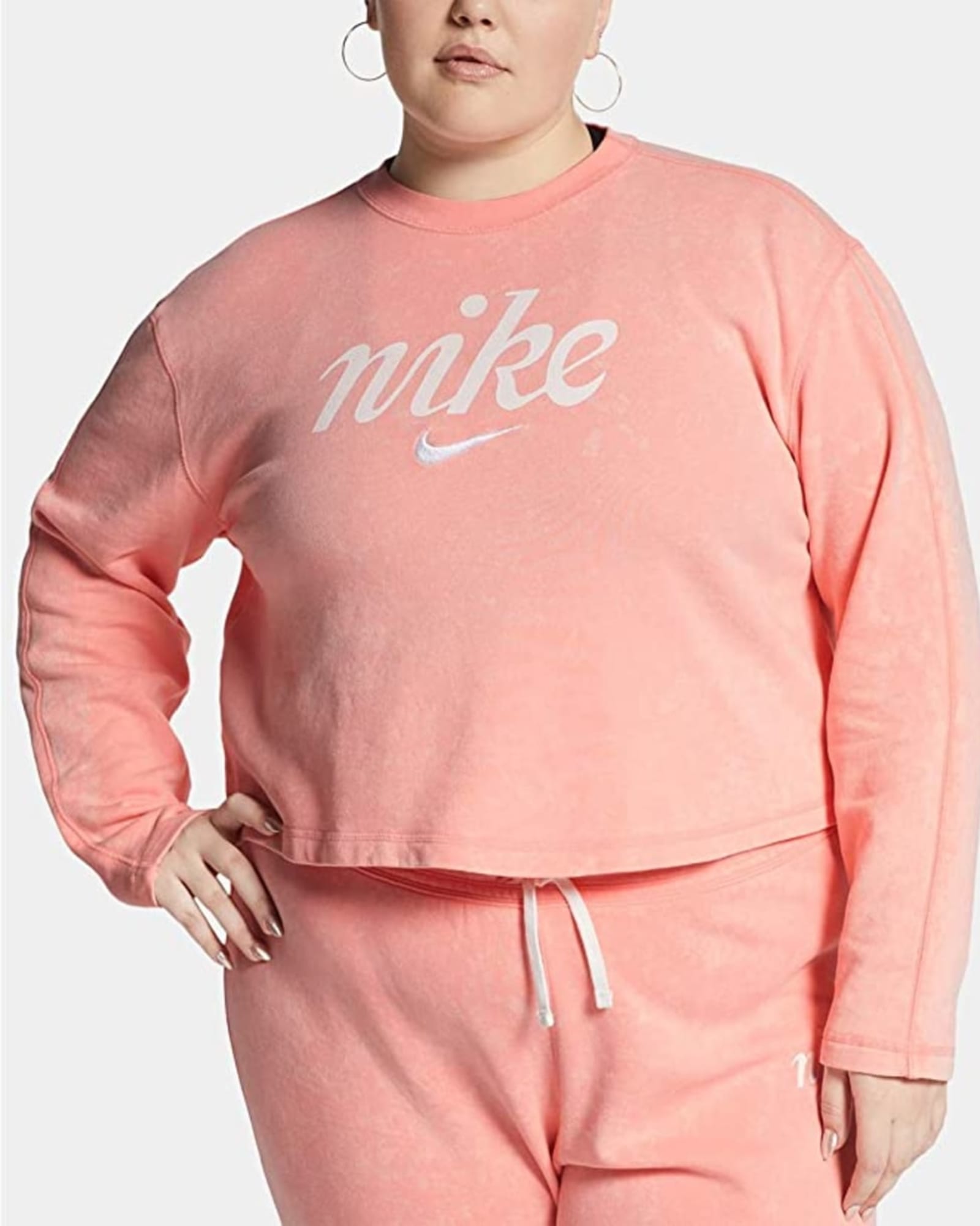 Plus Size Hooded Sweatshirt With Zipper