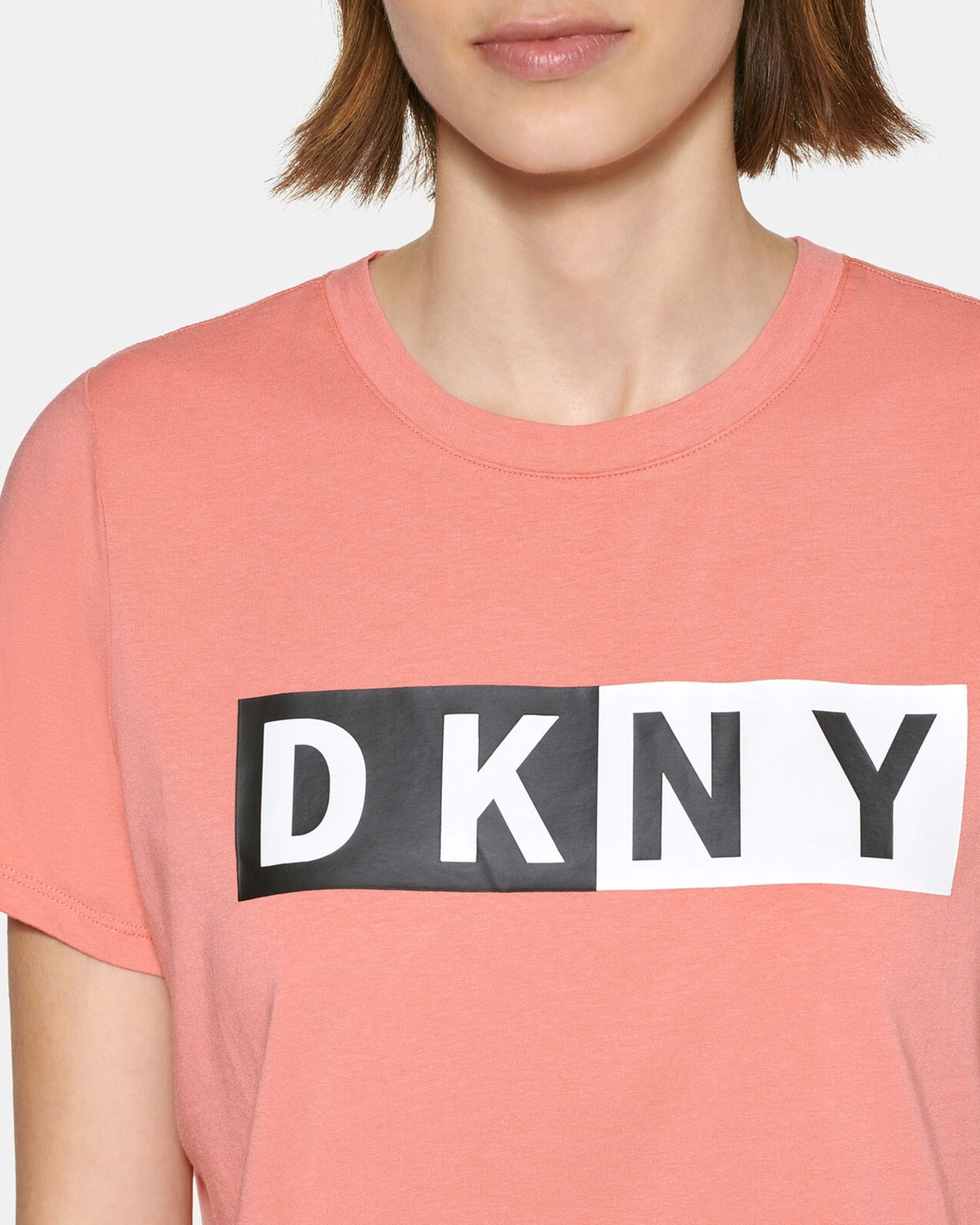 DKNY Women's Plus Size Two-Tone Logo-Graphic T-Shirt Red Size 1X | Red