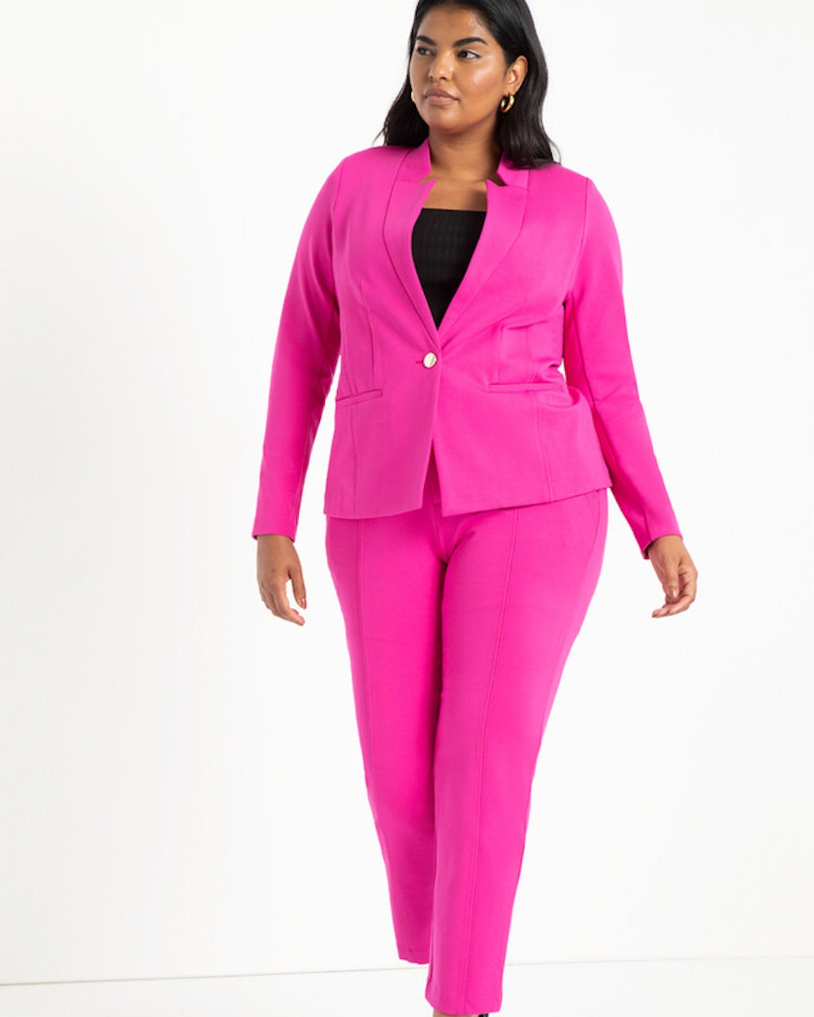 The Ultimate Stretch Suit Pintuck Pant | Berry